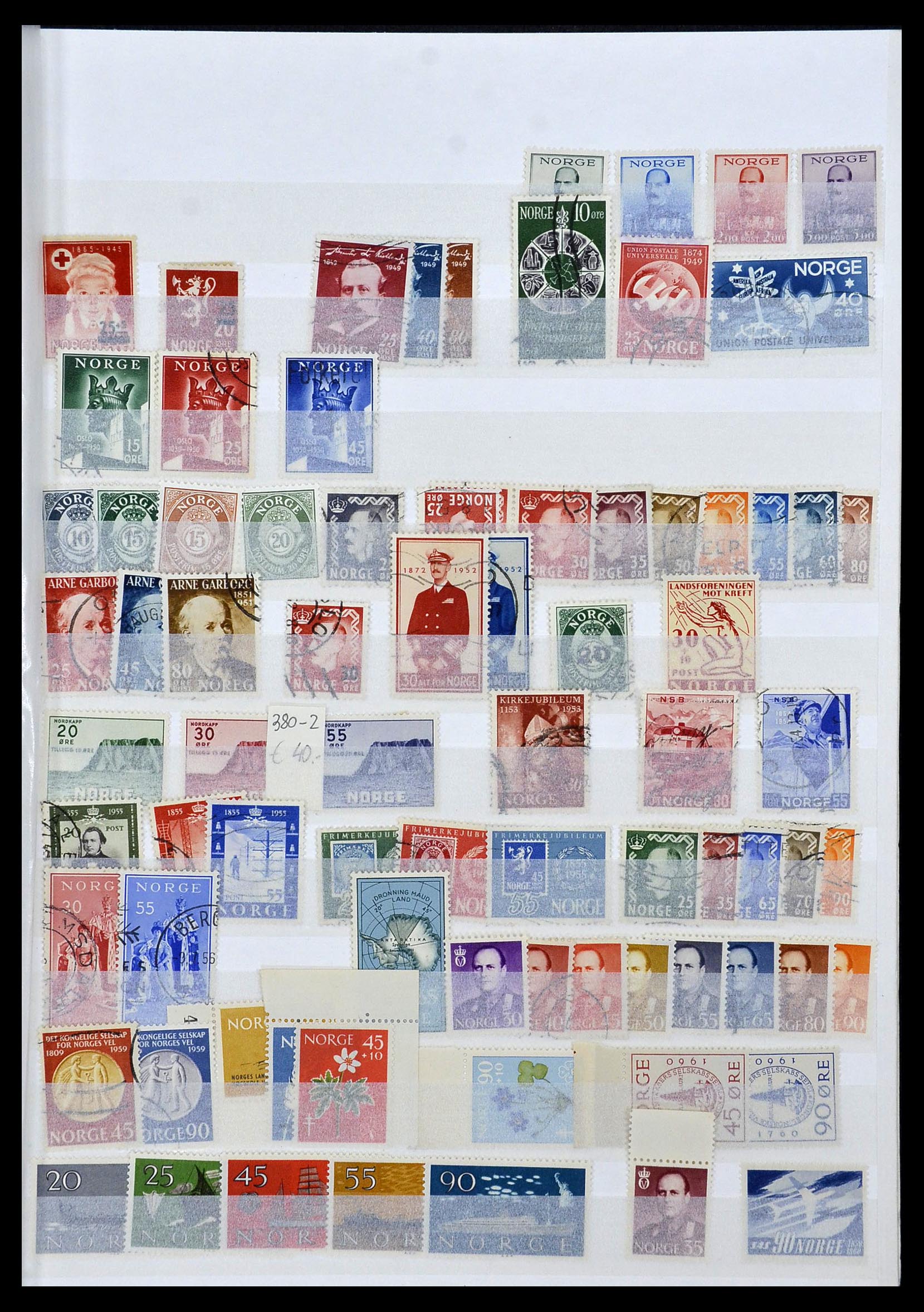 34031 023 - Postzegelverzameling 34031 Noorwegen 1856-1948.