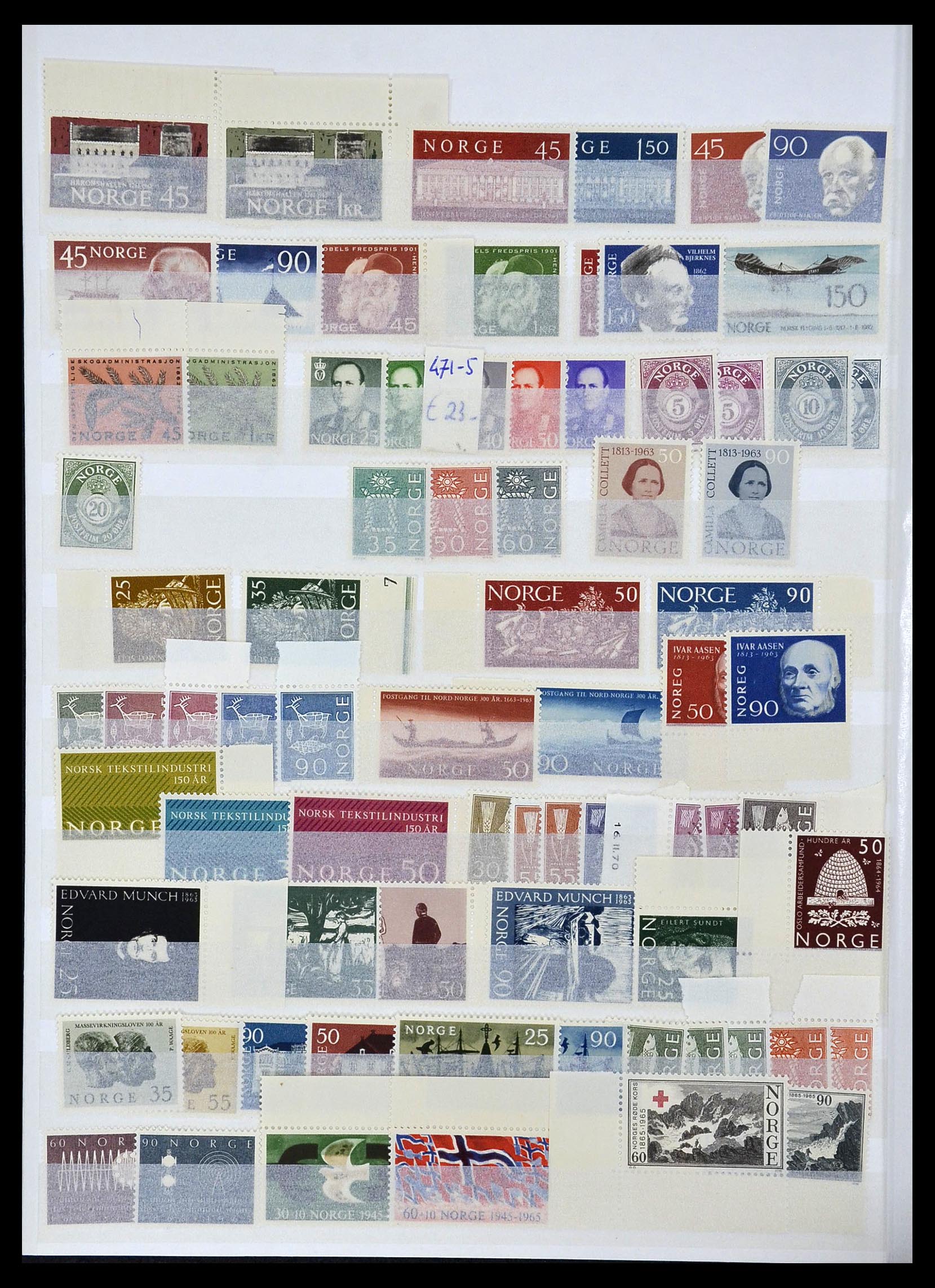 34031 024 - Postzegelverzameling 34031 Noorwegen 1856-1948.