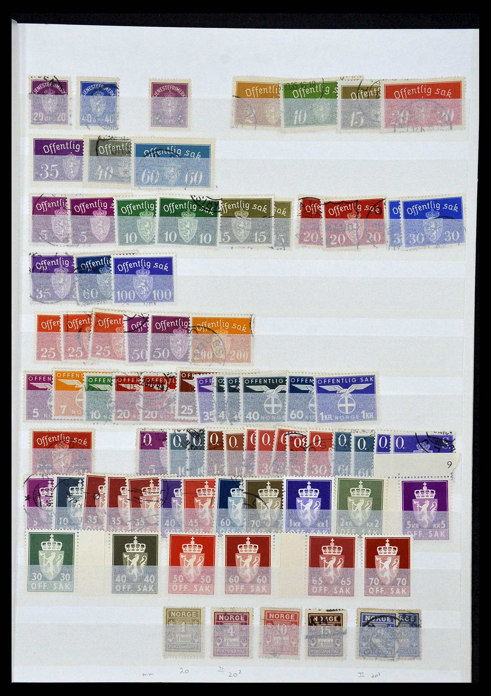 34031 027 - Postzegelverzameling 34031 Noorwegen 1856-1948.