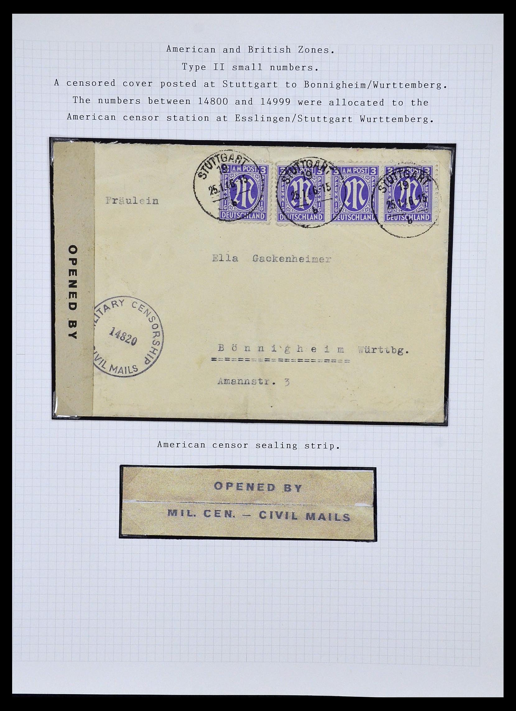 34032 011 - Postzegelverzameling 34032 Duitse Zones 1945-1948.