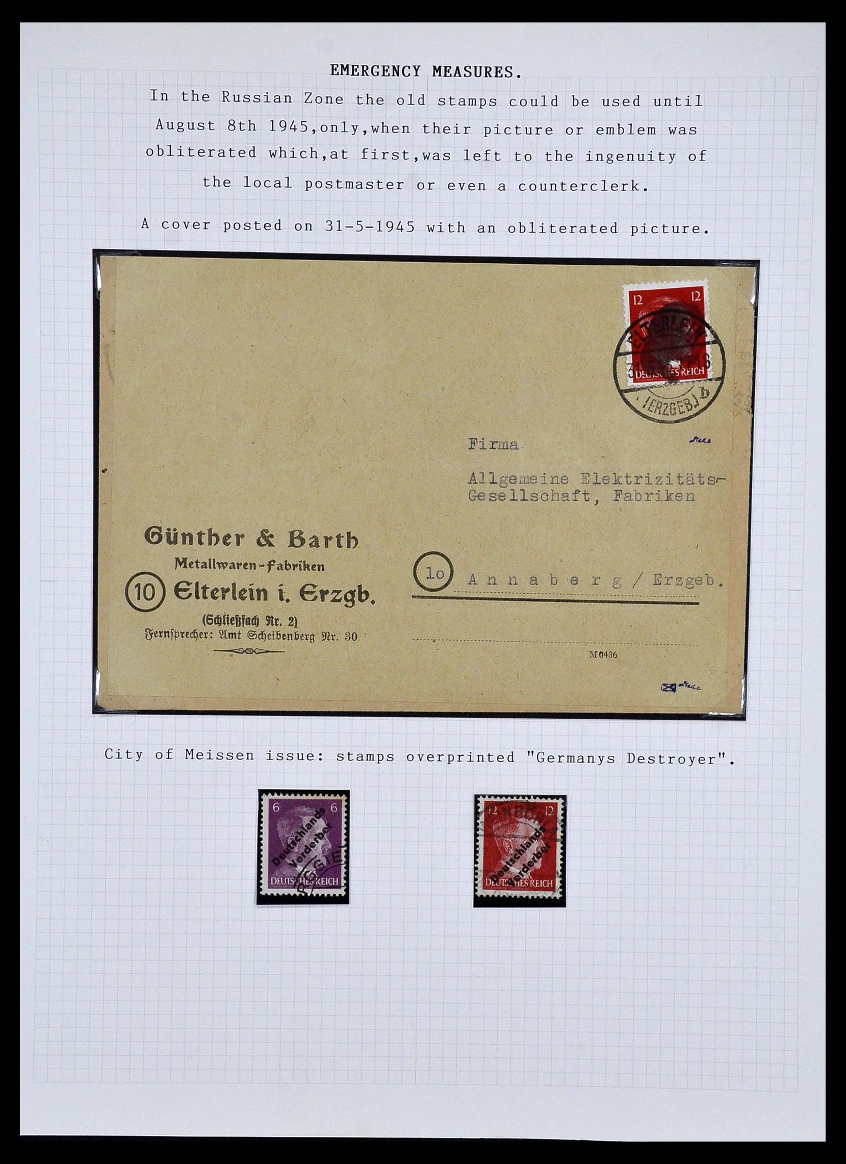 34032 012 - Postzegelverzameling 34032 Duitse Zones 1945-1948.