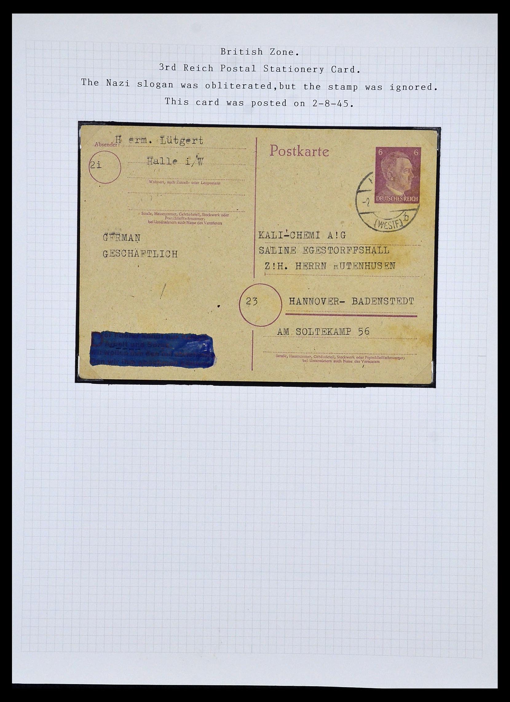 34032 013 - Postzegelverzameling 34032 Duitse Zones 1945-1948.