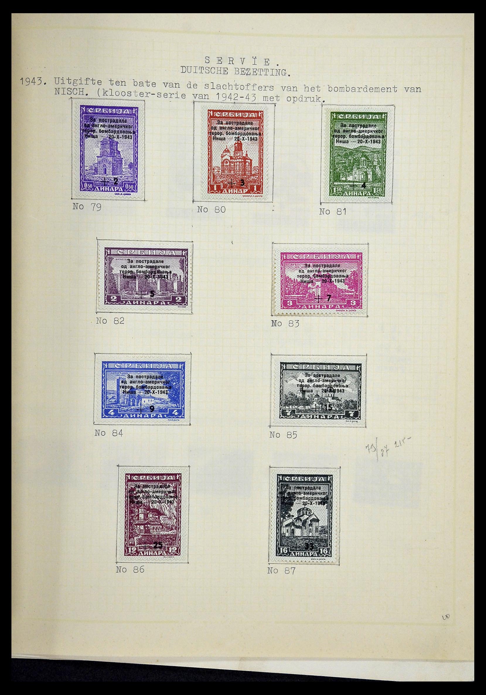 34033 010 - Postzegelverzameling 34033 Servië 1868-1945.