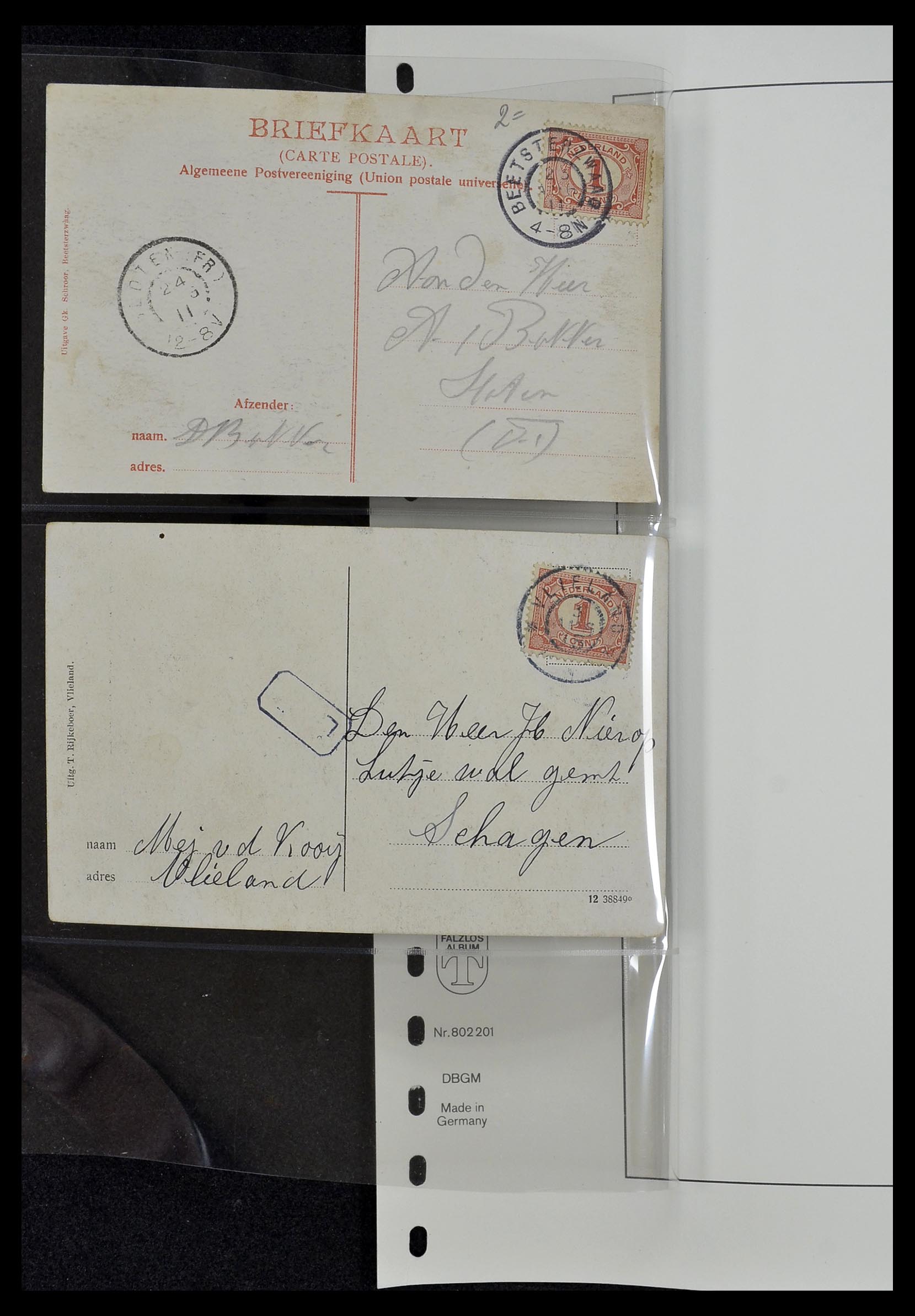 34034 014 - Postzegelverzameling 34034 Nederland ansichtkaarten 1902-1938.