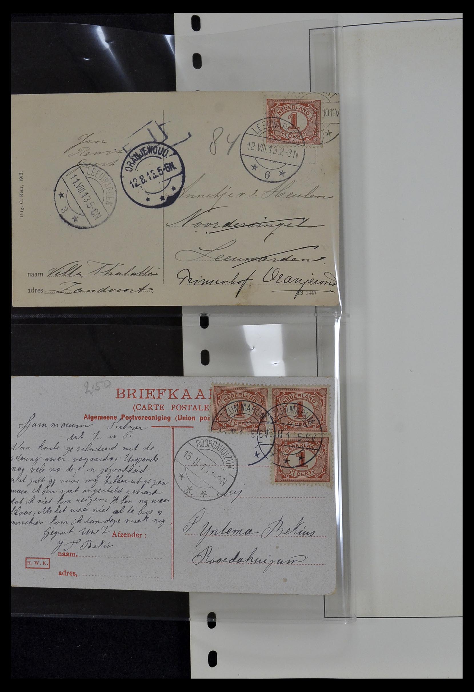 34034 050 - Postzegelverzameling 34034 Nederland ansichtkaarten 1902-1938.