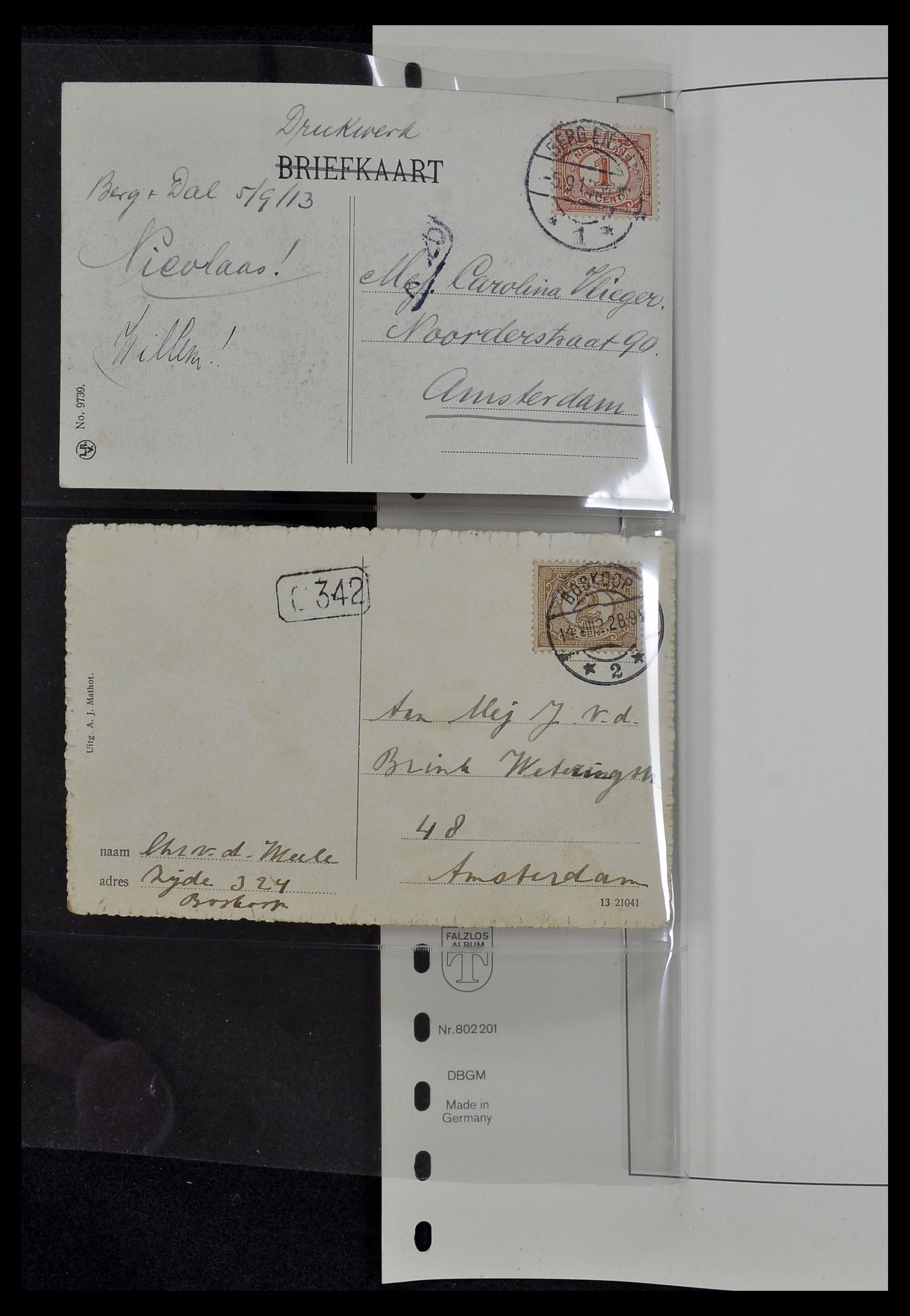 34034 058 - Postzegelverzameling 34034 Nederland ansichtkaarten 1902-1938.