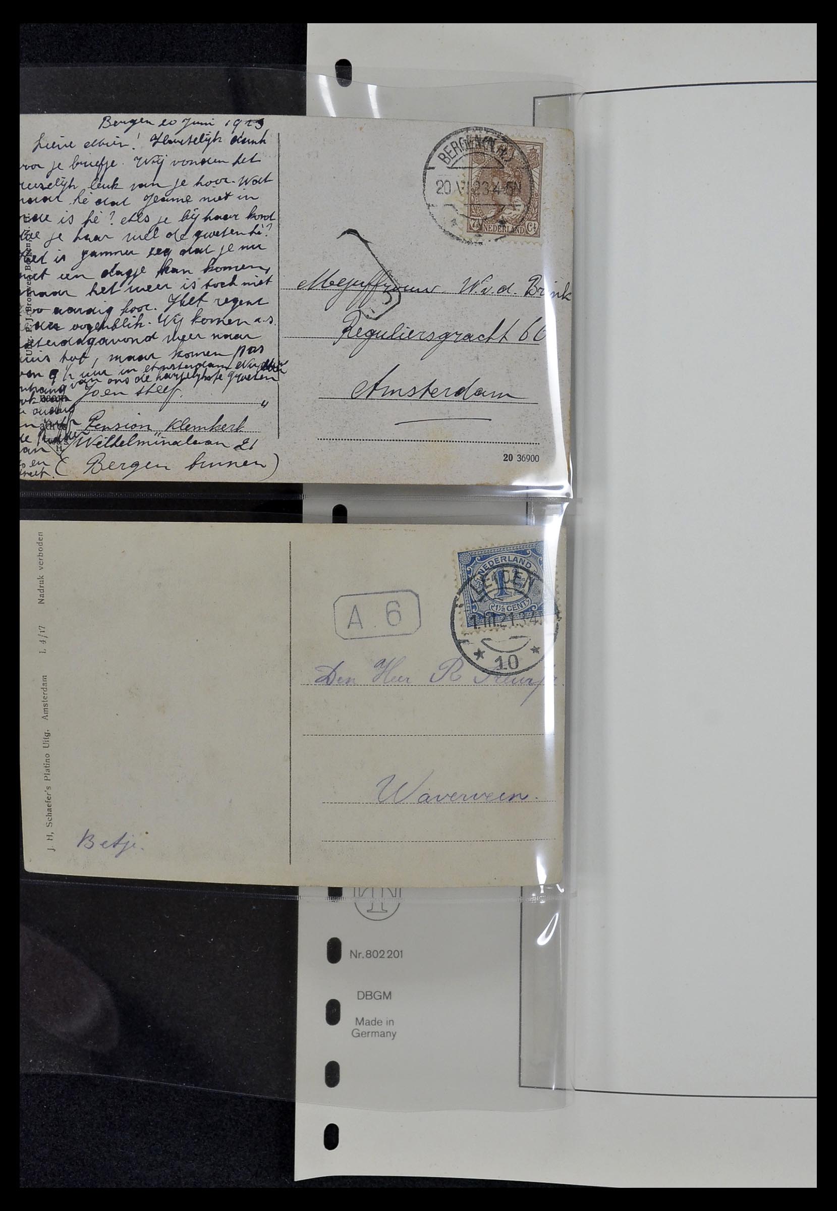 34034 062 - Postzegelverzameling 34034 Nederland ansichtkaarten 1902-1938.
