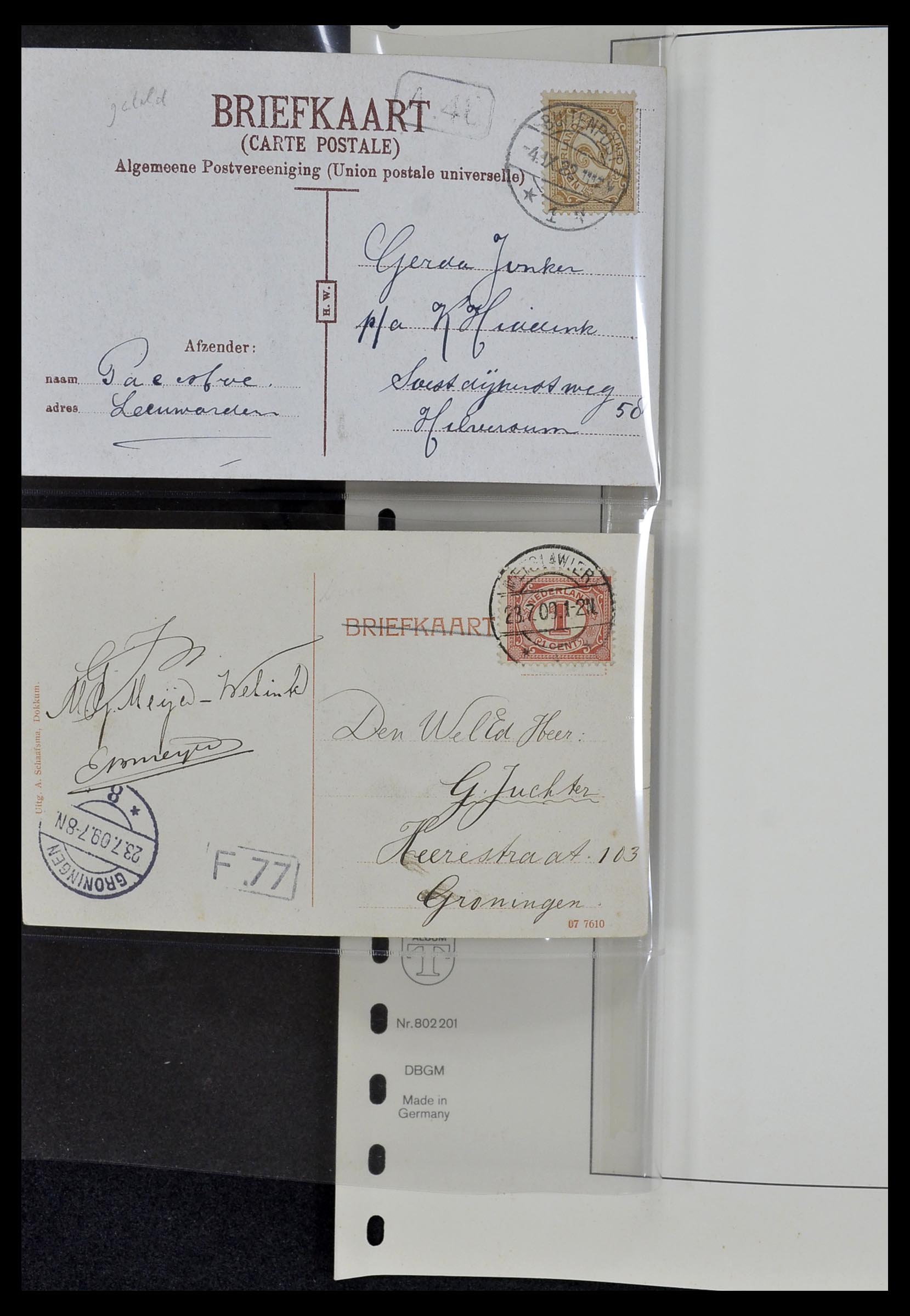34034 064 - Postzegelverzameling 34034 Nederland ansichtkaarten 1902-1938.