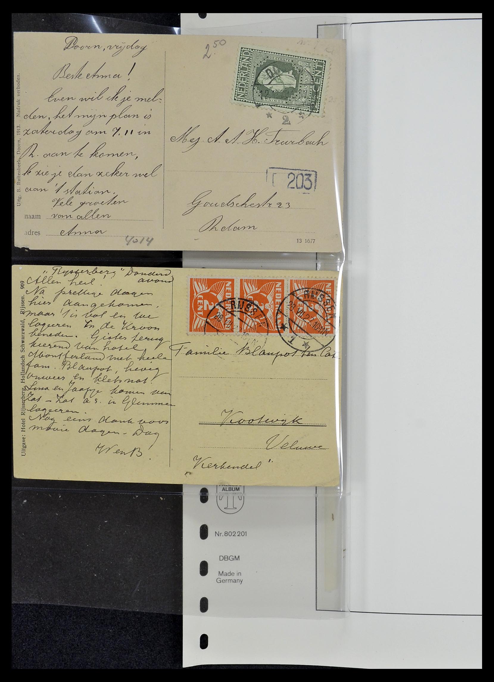 34034 070 - Postzegelverzameling 34034 Nederland ansichtkaarten 1902-1938.