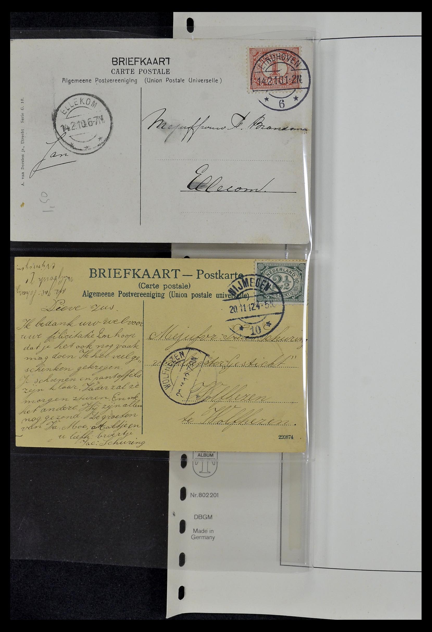 34034 074 - Postzegelverzameling 34034 Nederland ansichtkaarten 1902-1938.