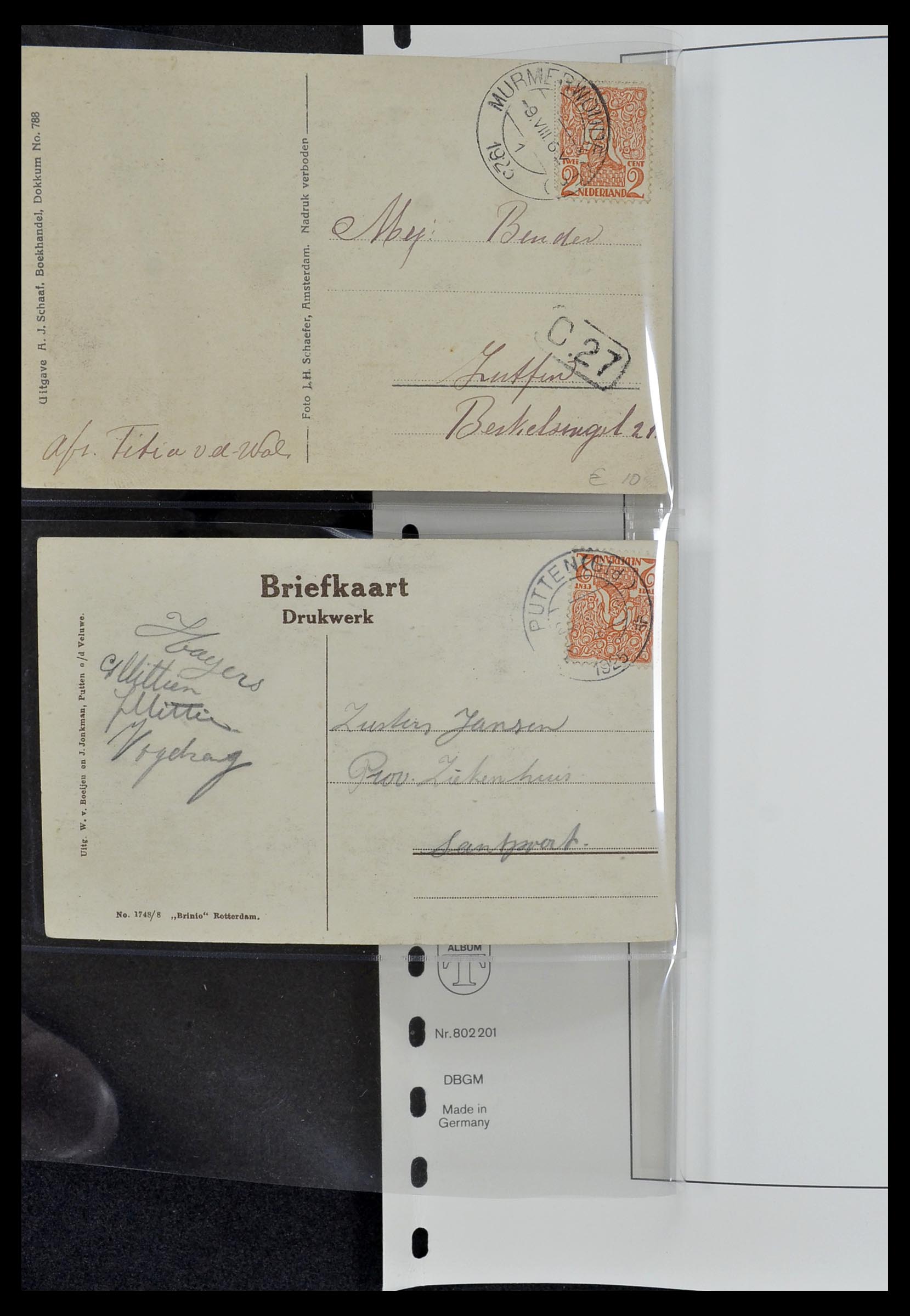 34034 084 - Postzegelverzameling 34034 Nederland ansichtkaarten 1902-1938.