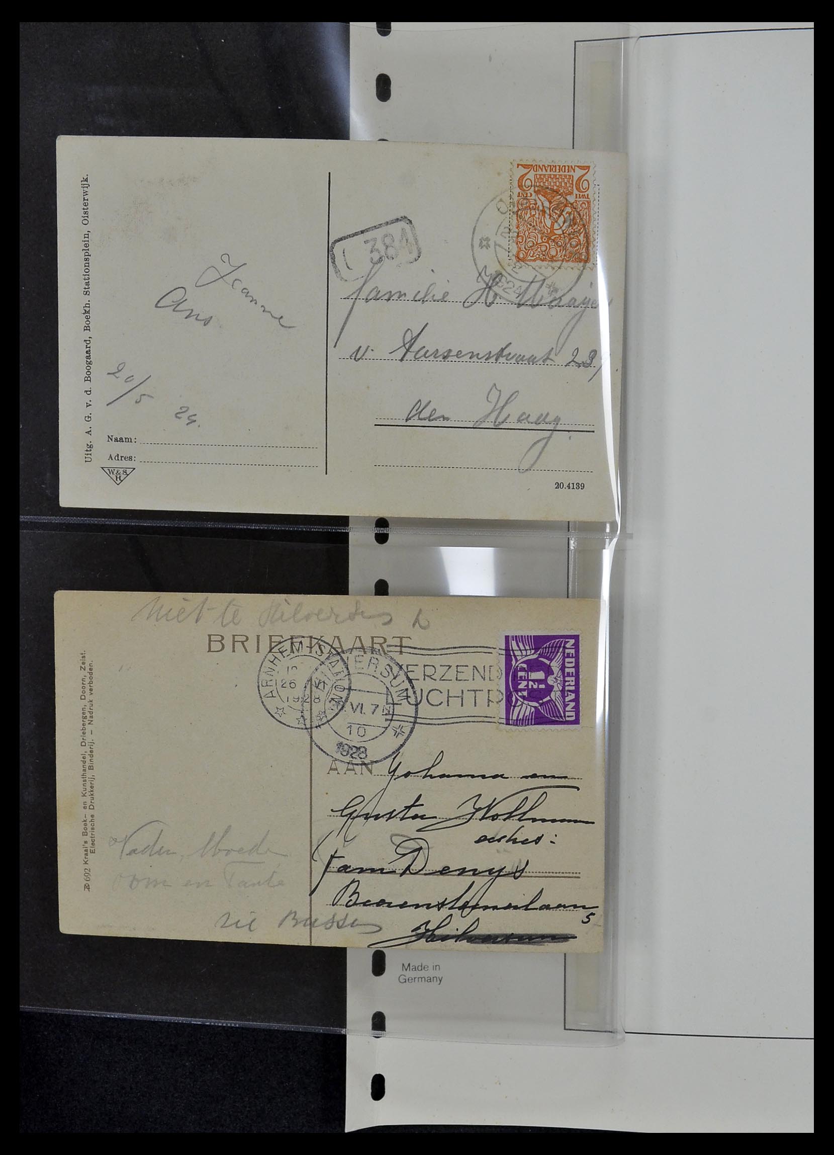 34034 086 - Postzegelverzameling 34034 Nederland ansichtkaarten 1902-1938.