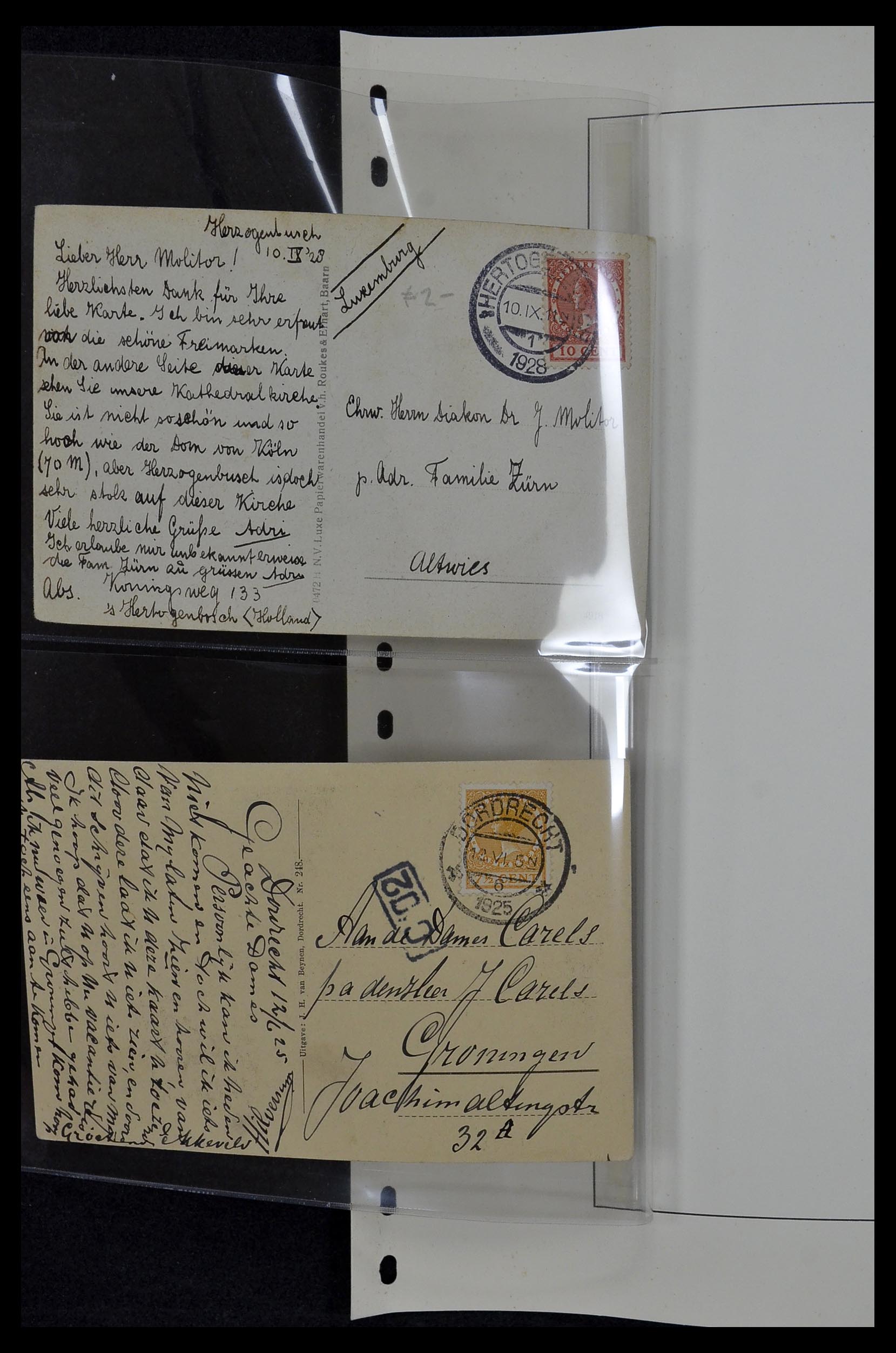 34034 090 - Postzegelverzameling 34034 Nederland ansichtkaarten 1902-1938.