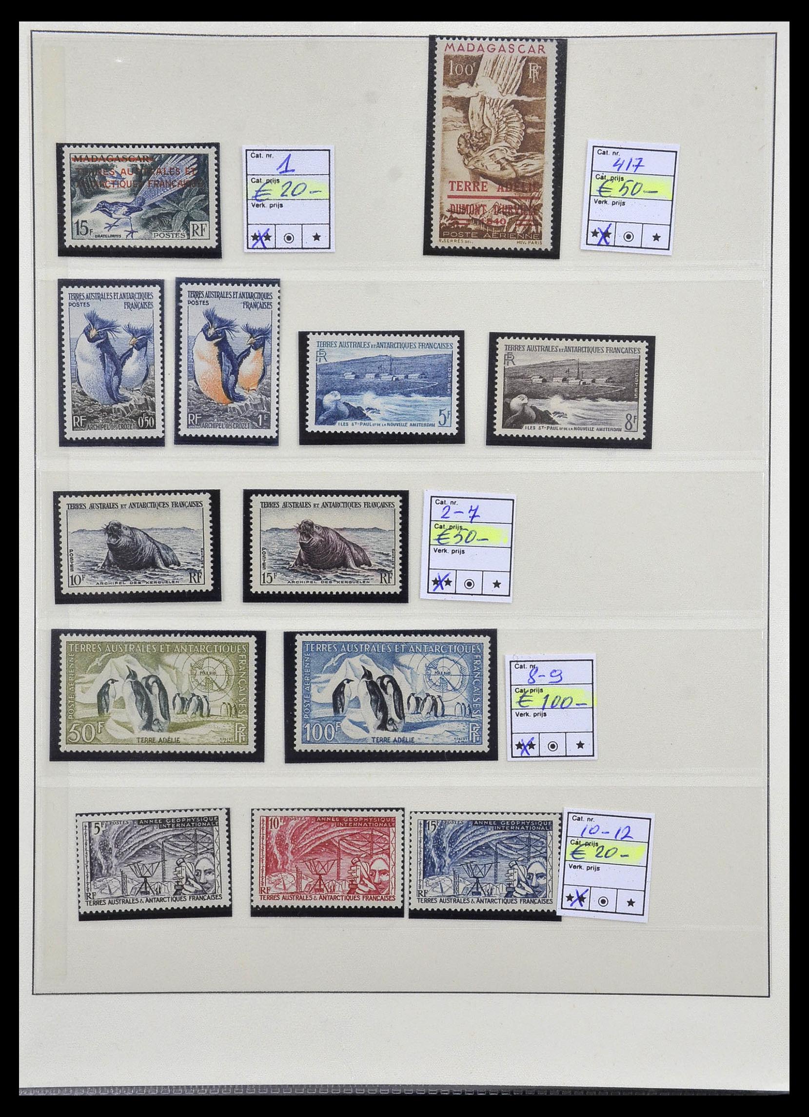 34035 001 - Postzegelverzameling 34035 Frans Antarctica 1955-1992.