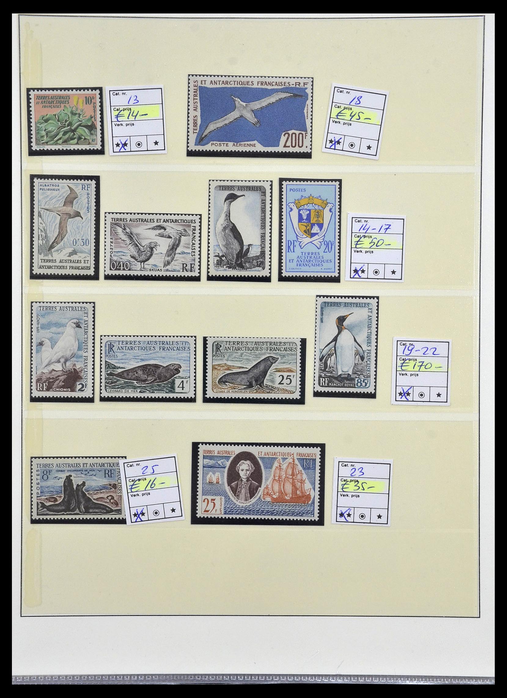 34035 002 - Postzegelverzameling 34035 Frans Antarctica 1955-1992.