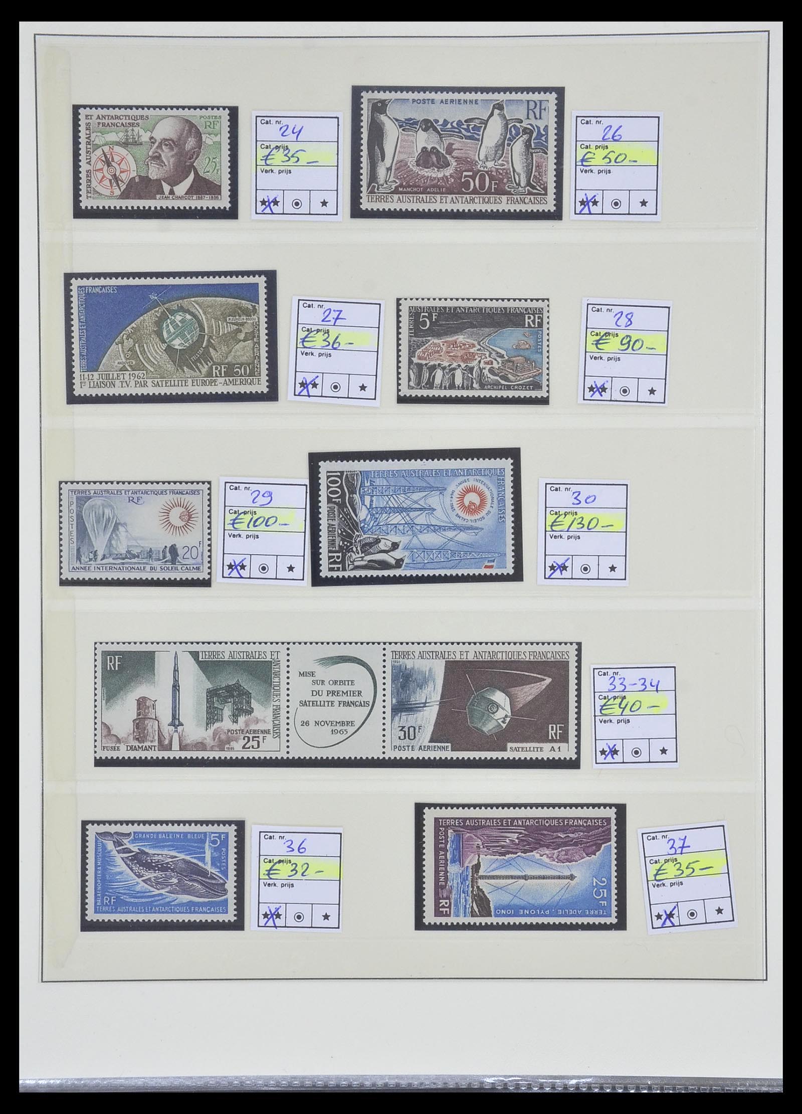 34035 003 - Postzegelverzameling 34035 Frans Antarctica 1955-1992.