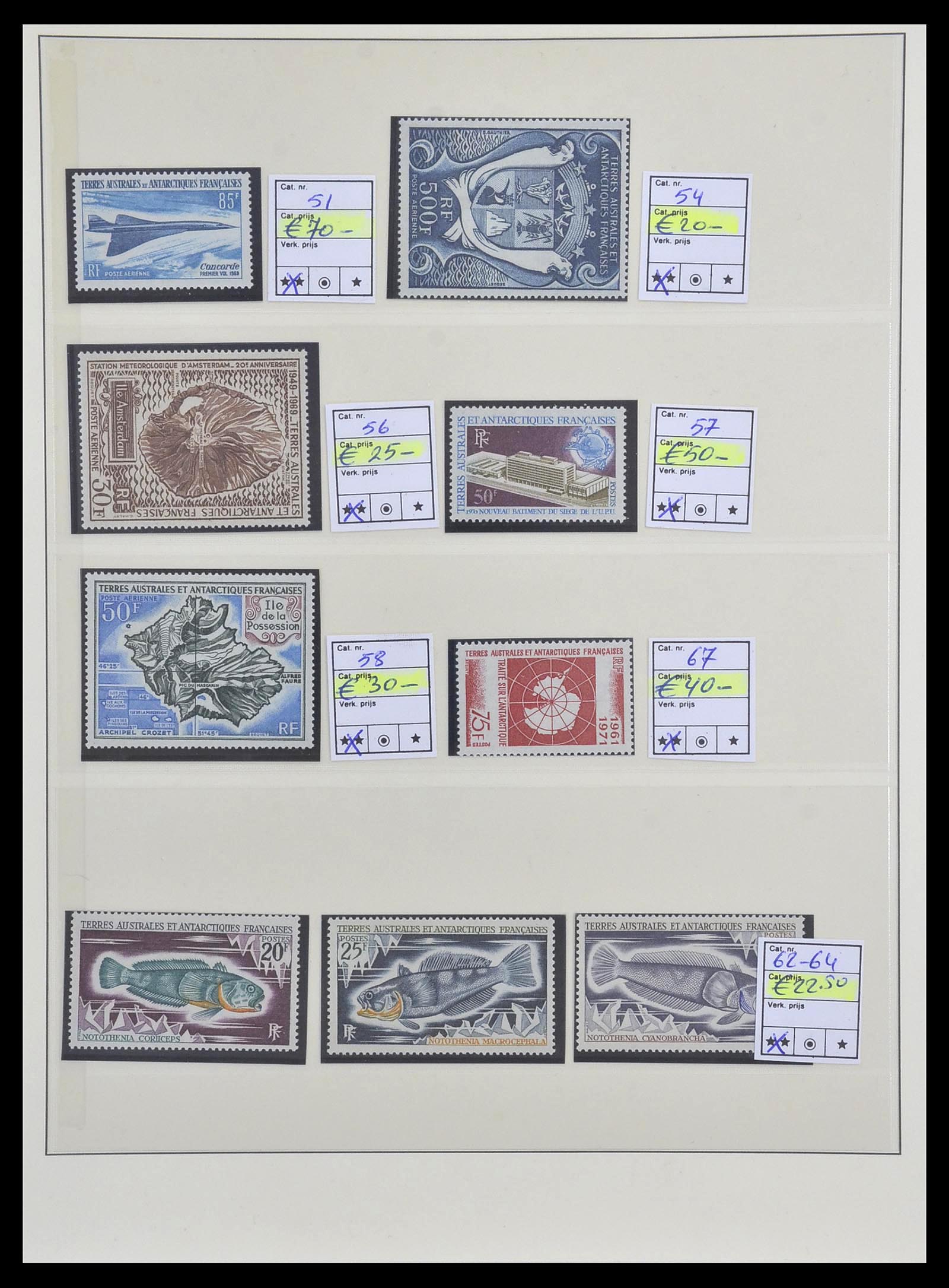 34035 005 - Postzegelverzameling 34035 Frans Antarctica 1955-1992.