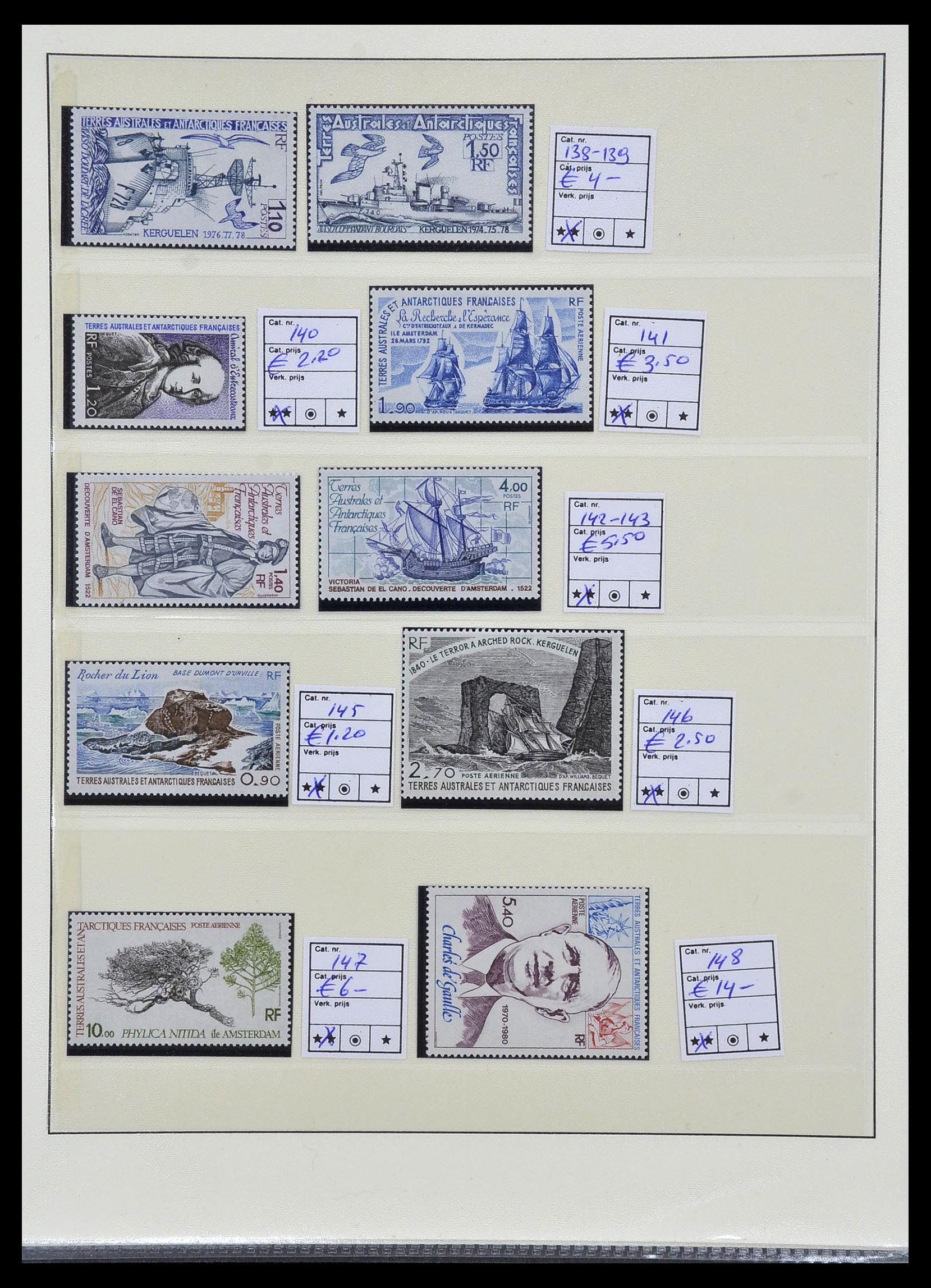 34035 011 - Postzegelverzameling 34035 Frans Antarctica 1955-1992.
