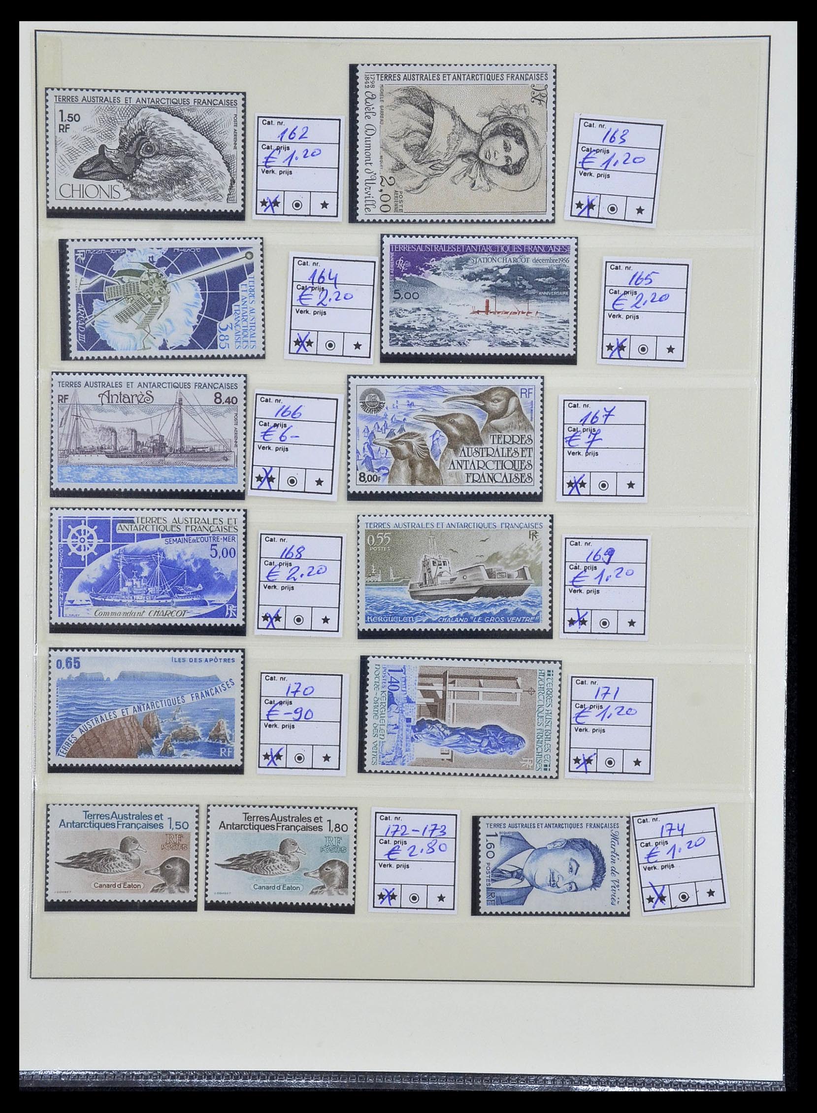 34035 013 - Postzegelverzameling 34035 Frans Antarctica 1955-1992.