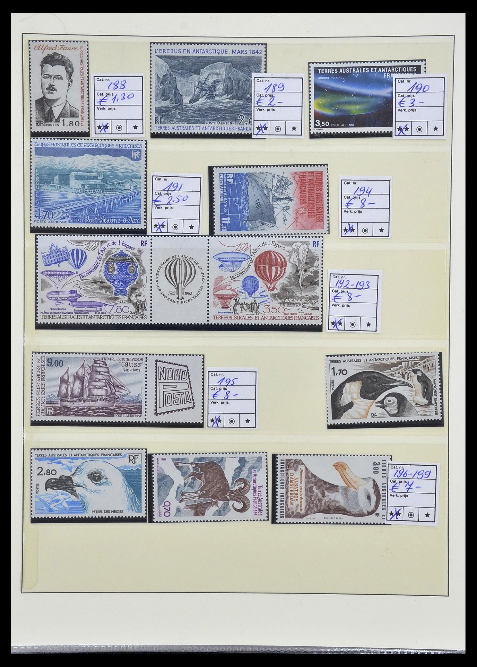 34035 015 - Postzegelverzameling 34035 Frans Antarctica 1955-1992.