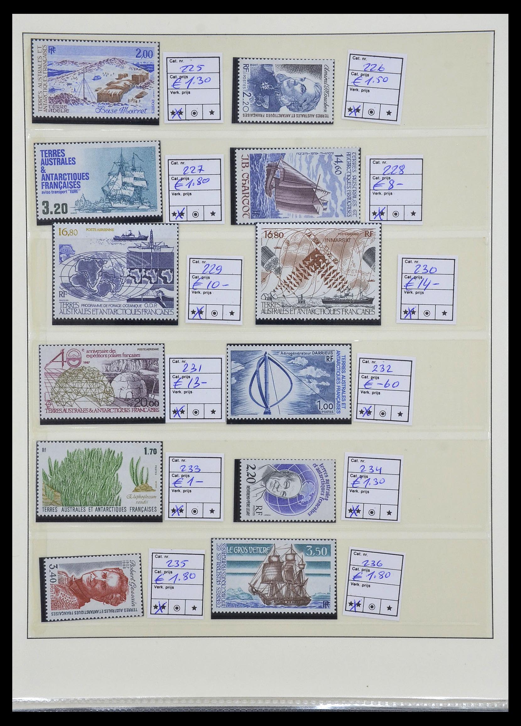 34035 018 - Postzegelverzameling 34035 Frans Antarctica 1955-1992.