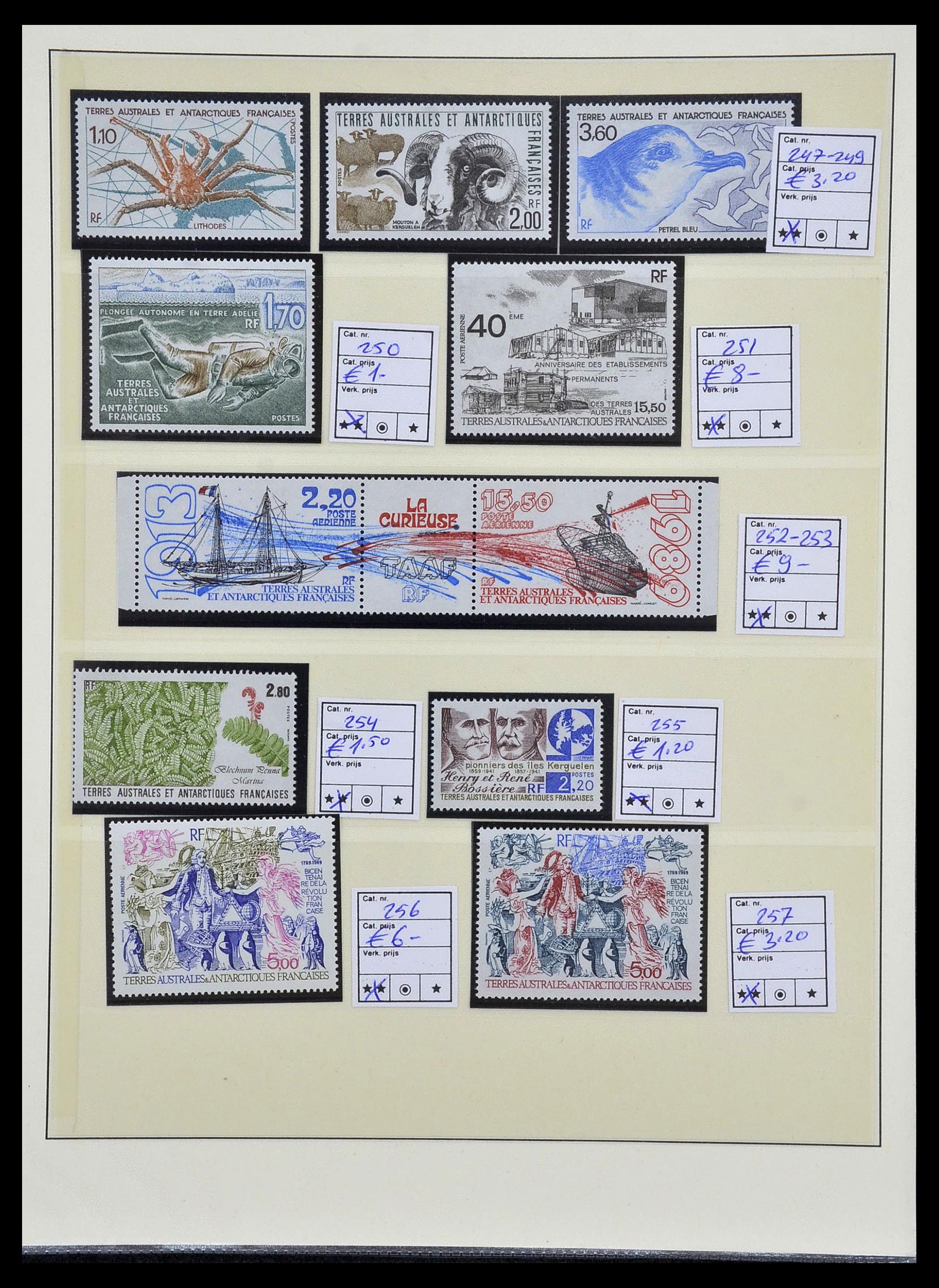 34035 020 - Postzegelverzameling 34035 Frans Antarctica 1955-1992.