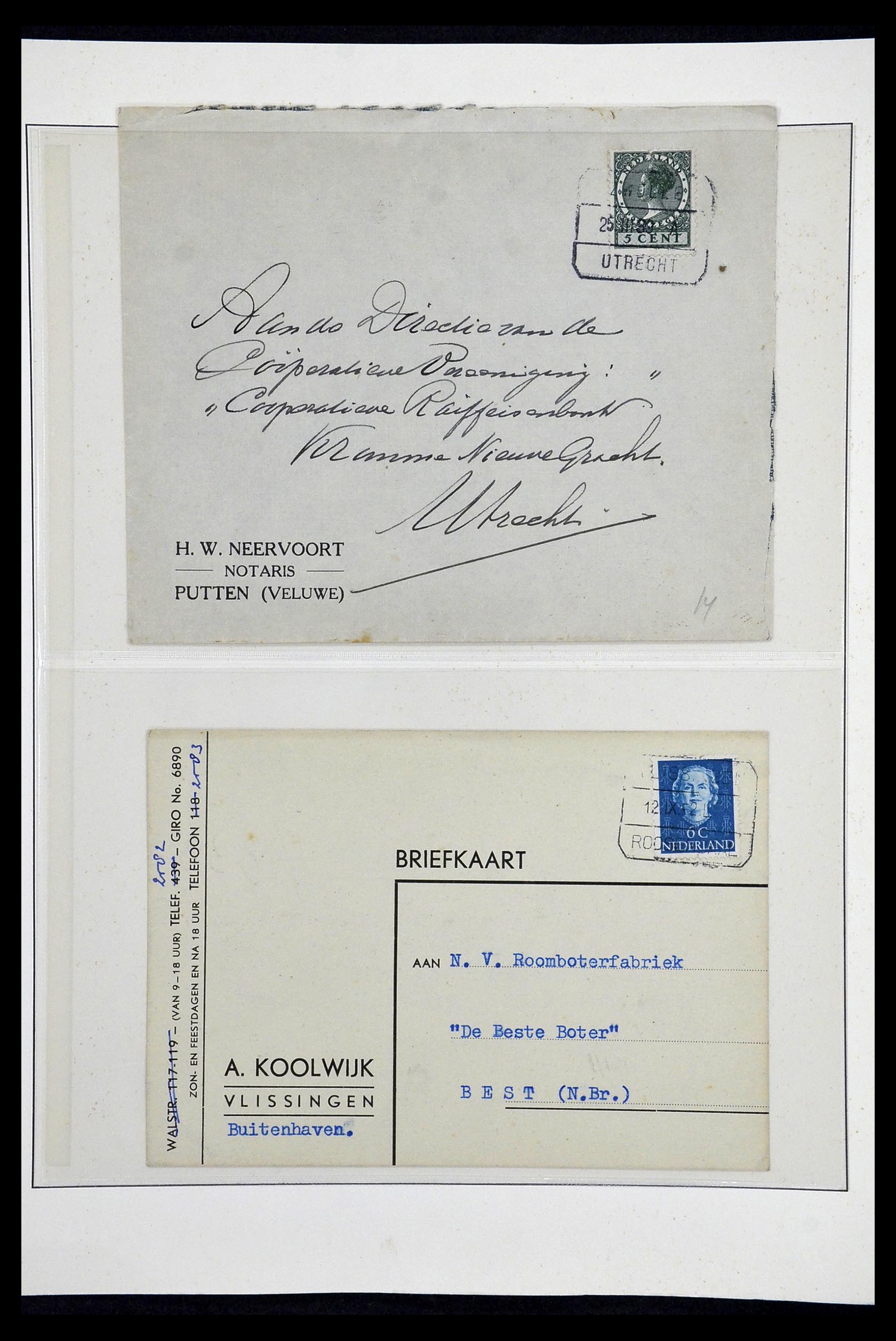 34036 113 - Postzegelverzameling 34036 Nederland treinstempels.
