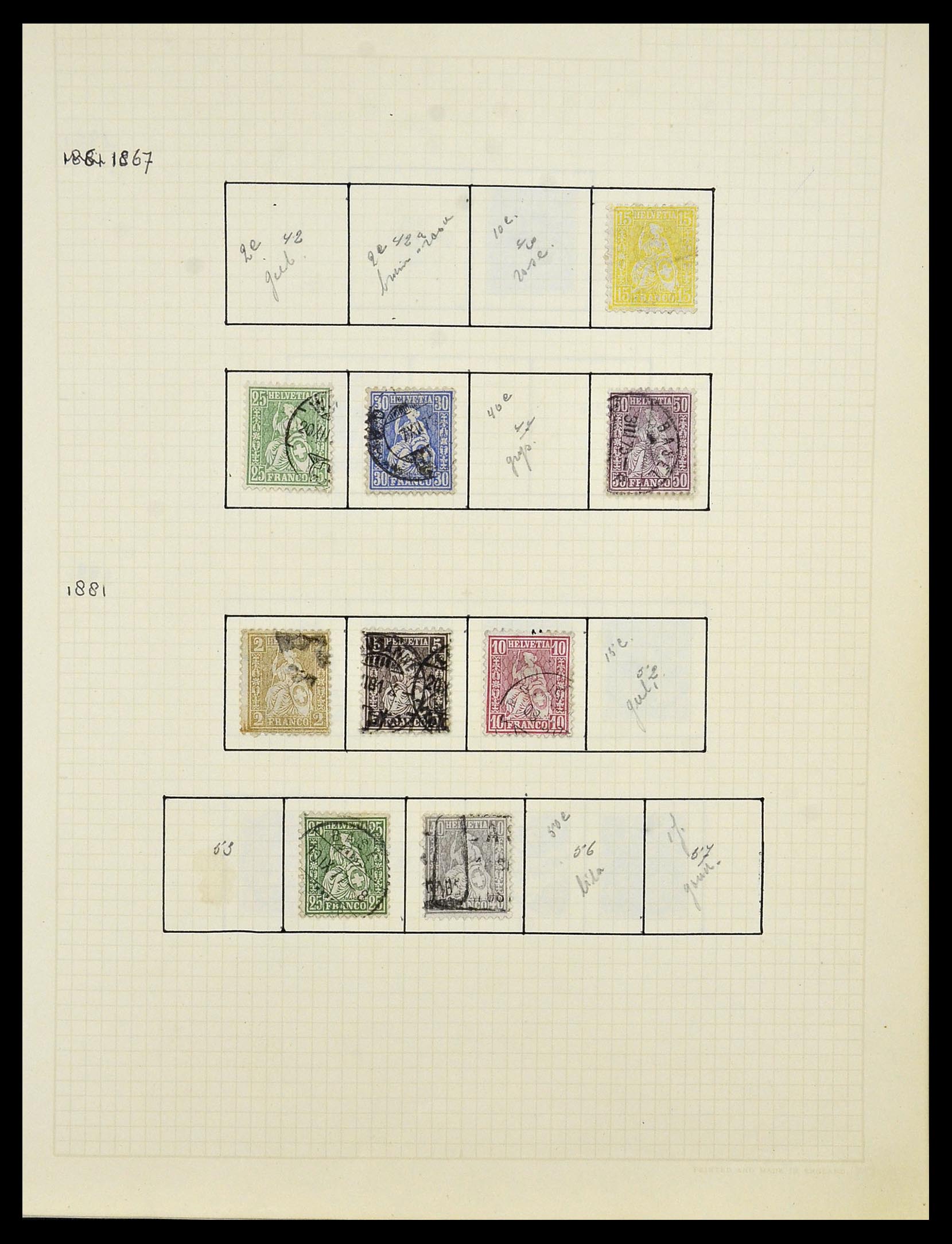 34038 001 - Postzegelverzameling 34038 Zwitserland 1854-1973.