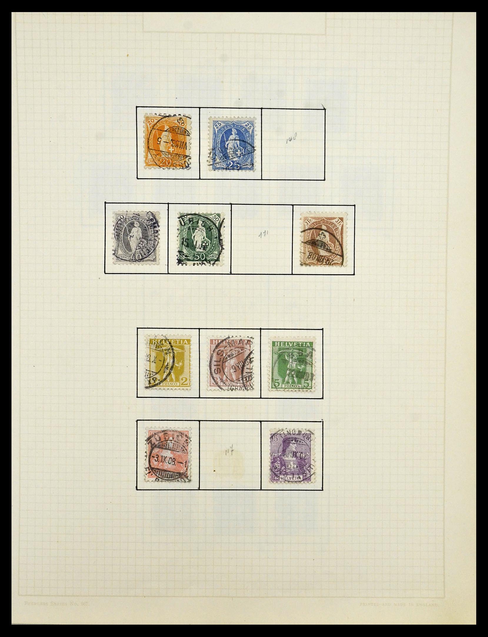 34038 005 - Postzegelverzameling 34038 Zwitserland 1854-1973.