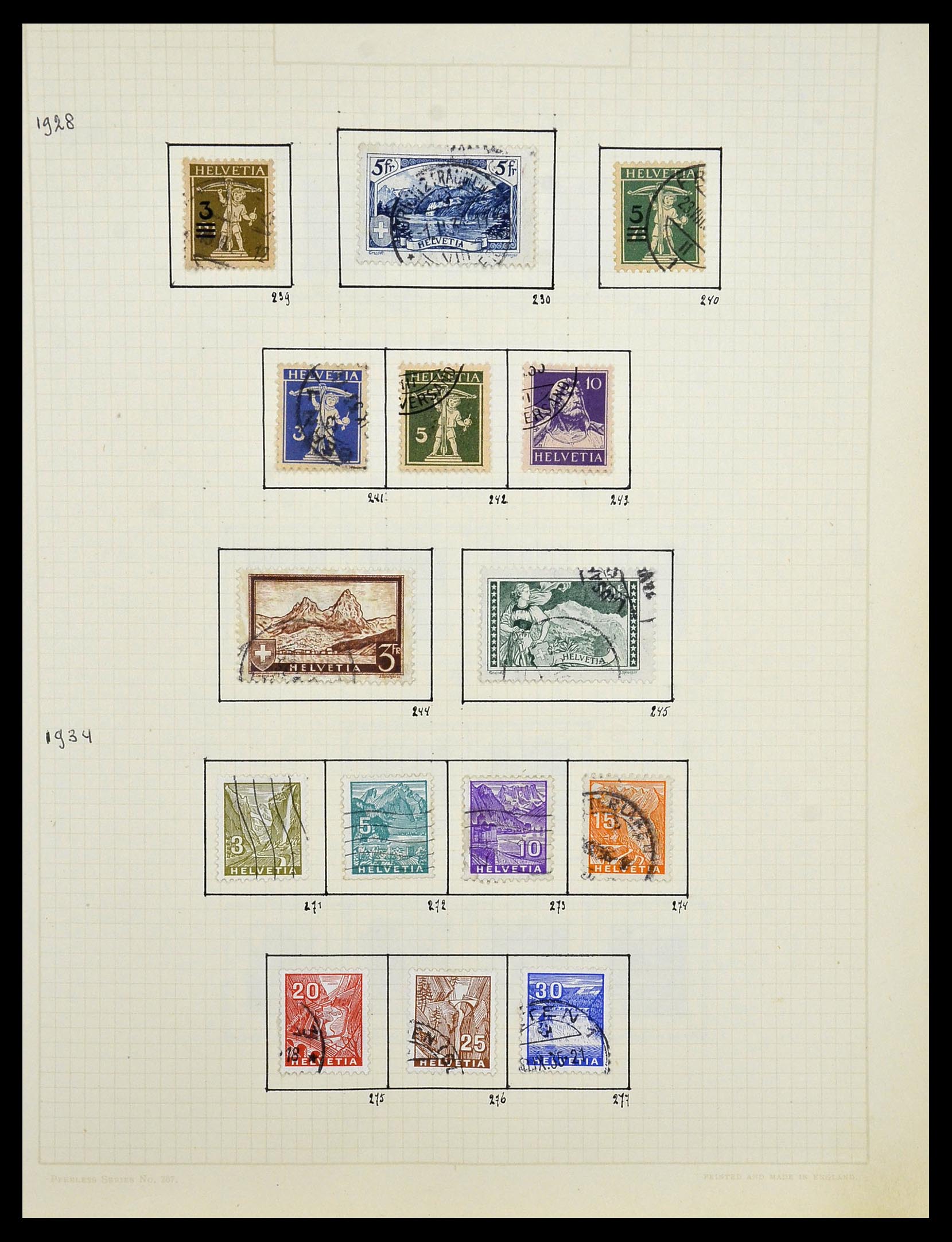 34038 009 - Postzegelverzameling 34038 Zwitserland 1854-1973.