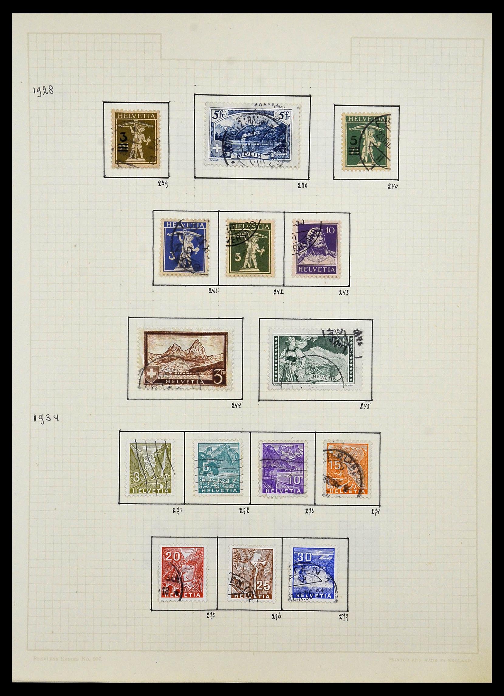 34038 010 - Postzegelverzameling 34038 Zwitserland 1854-1973.