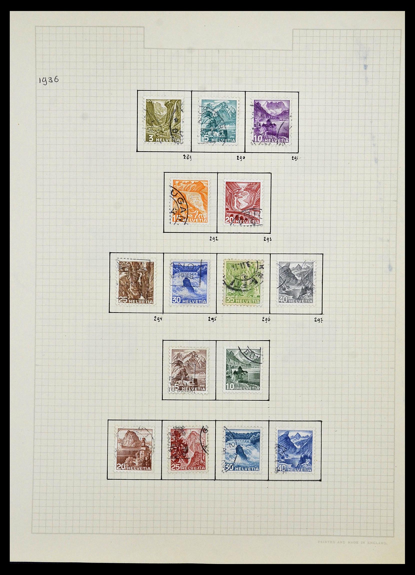 34038 011 - Postzegelverzameling 34038 Zwitserland 1854-1973.
