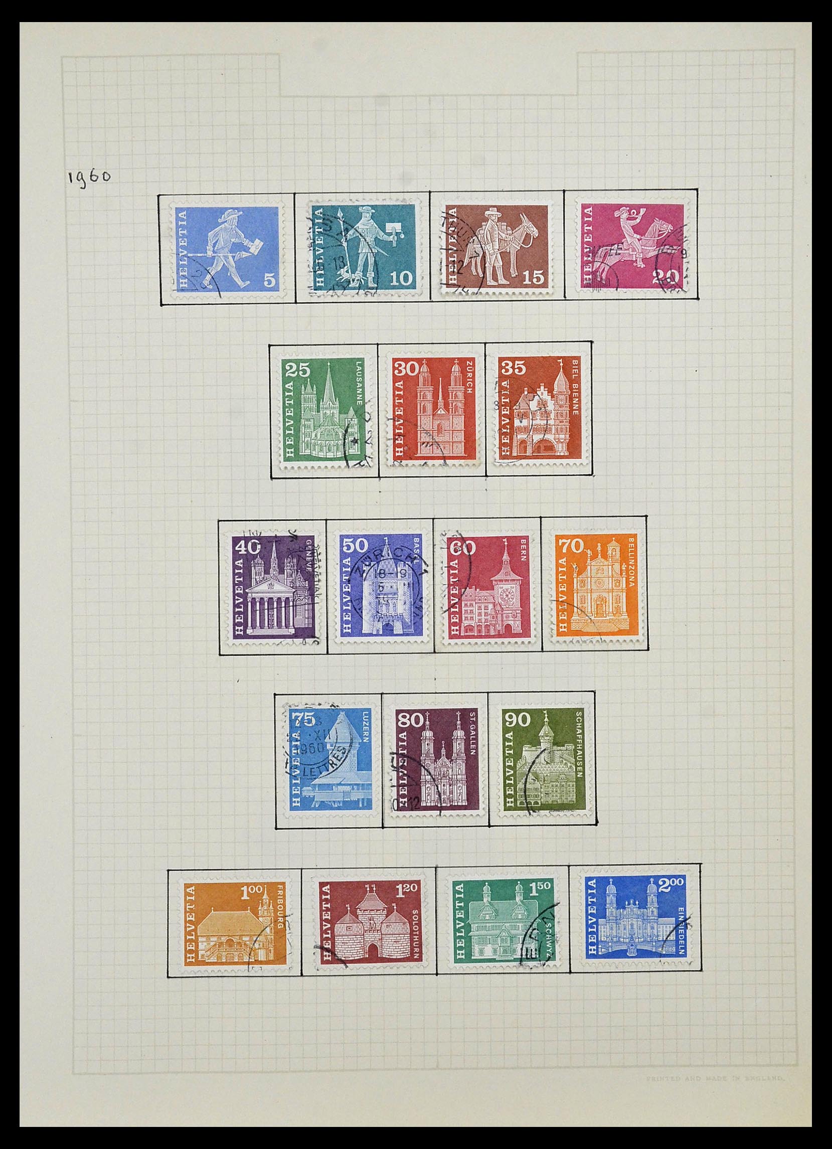 34038 013 - Postzegelverzameling 34038 Zwitserland 1854-1973.