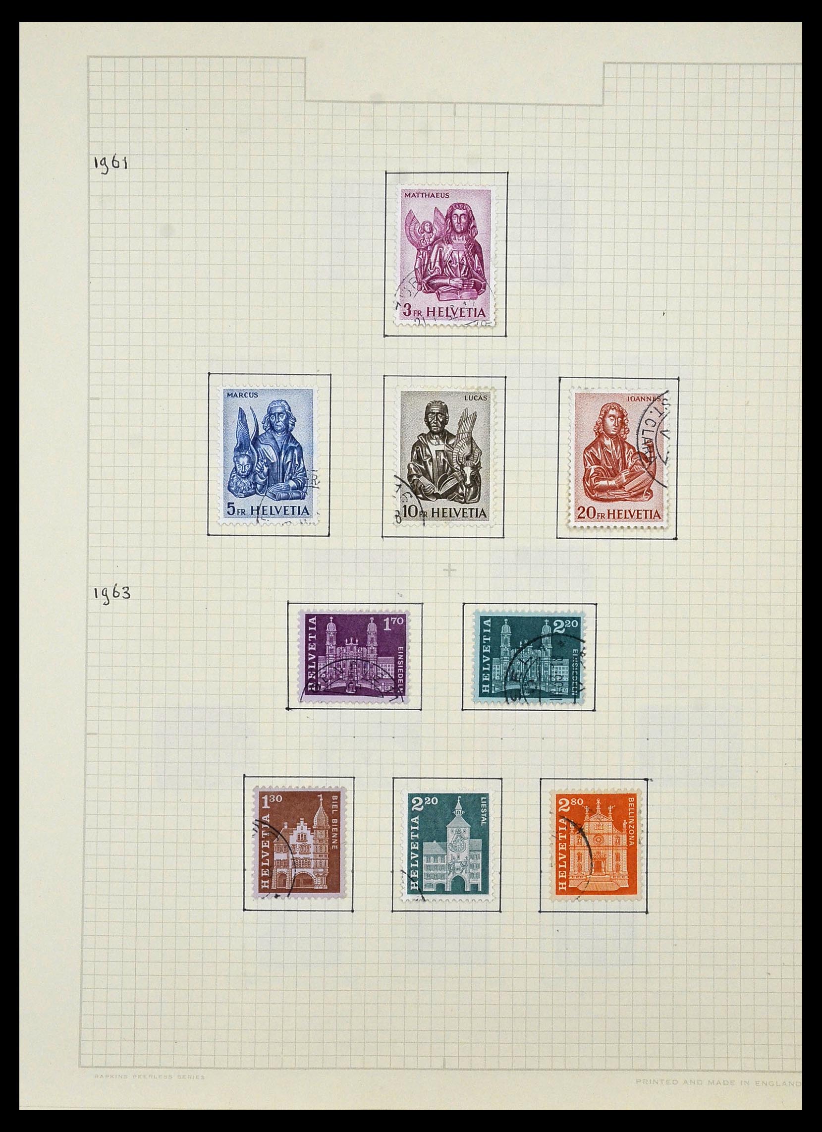 34038 014 - Postzegelverzameling 34038 Zwitserland 1854-1973.