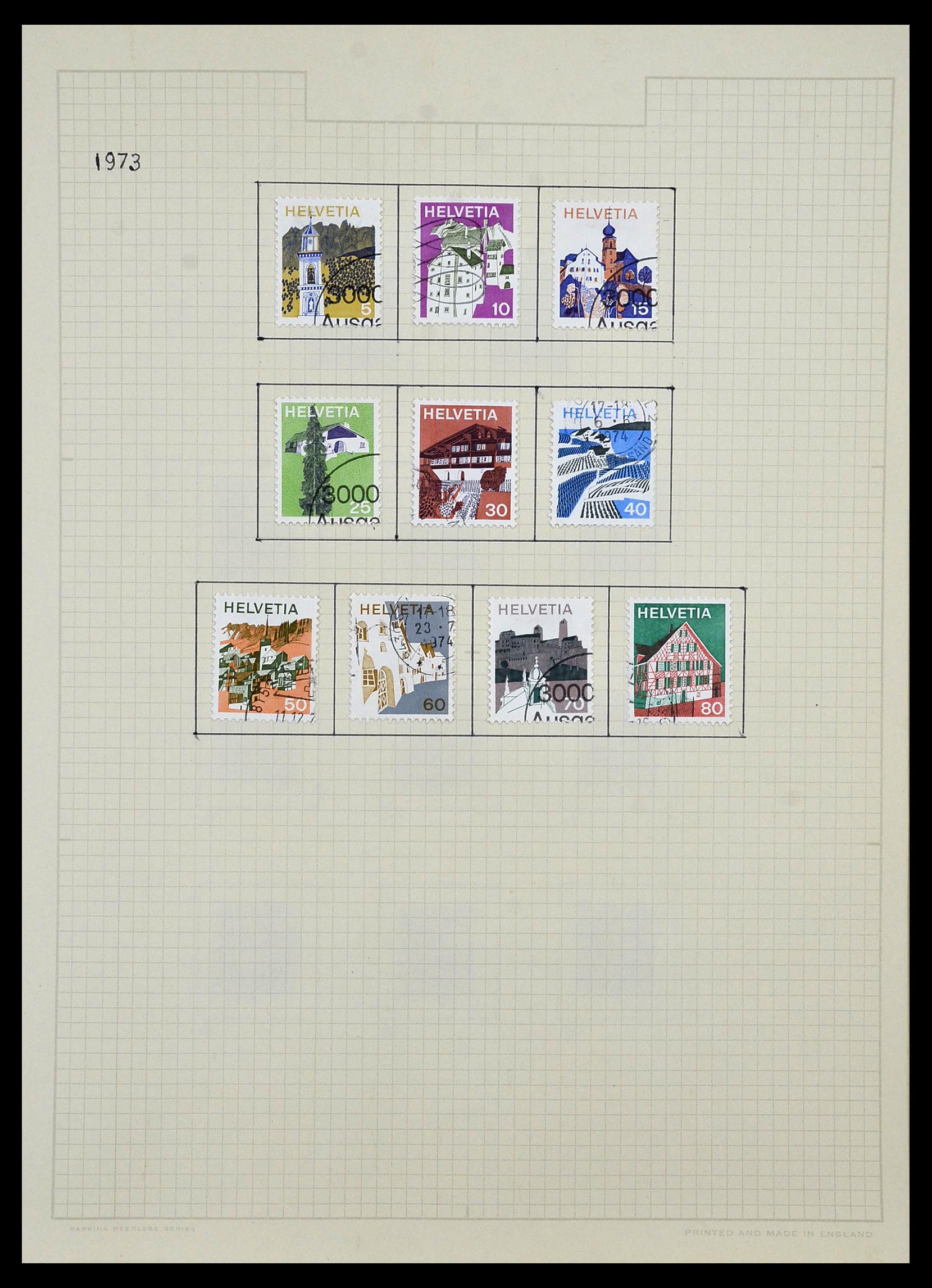 34038 016 - Postzegelverzameling 34038 Zwitserland 1854-1973.