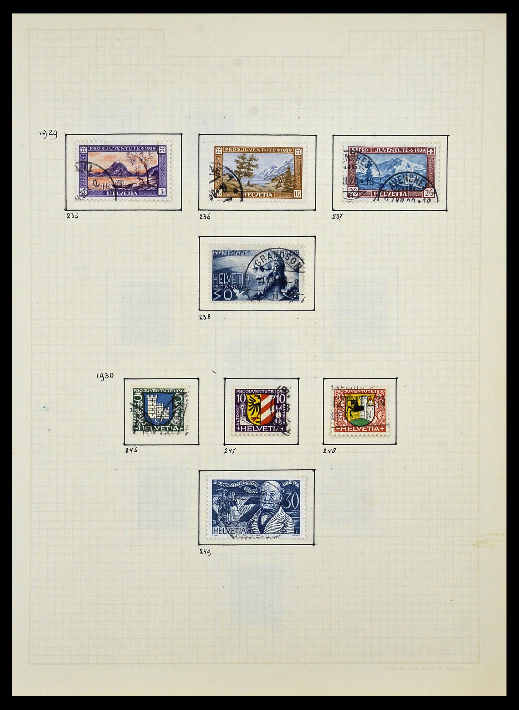 34038 020 - Postzegelverzameling 34038 Zwitserland 1854-1973.