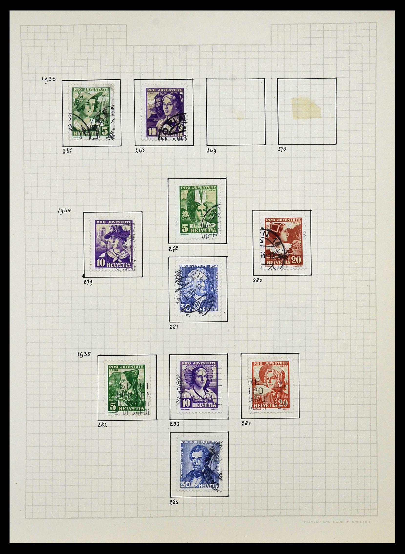 34038 021 - Postzegelverzameling 34038 Zwitserland 1854-1973.