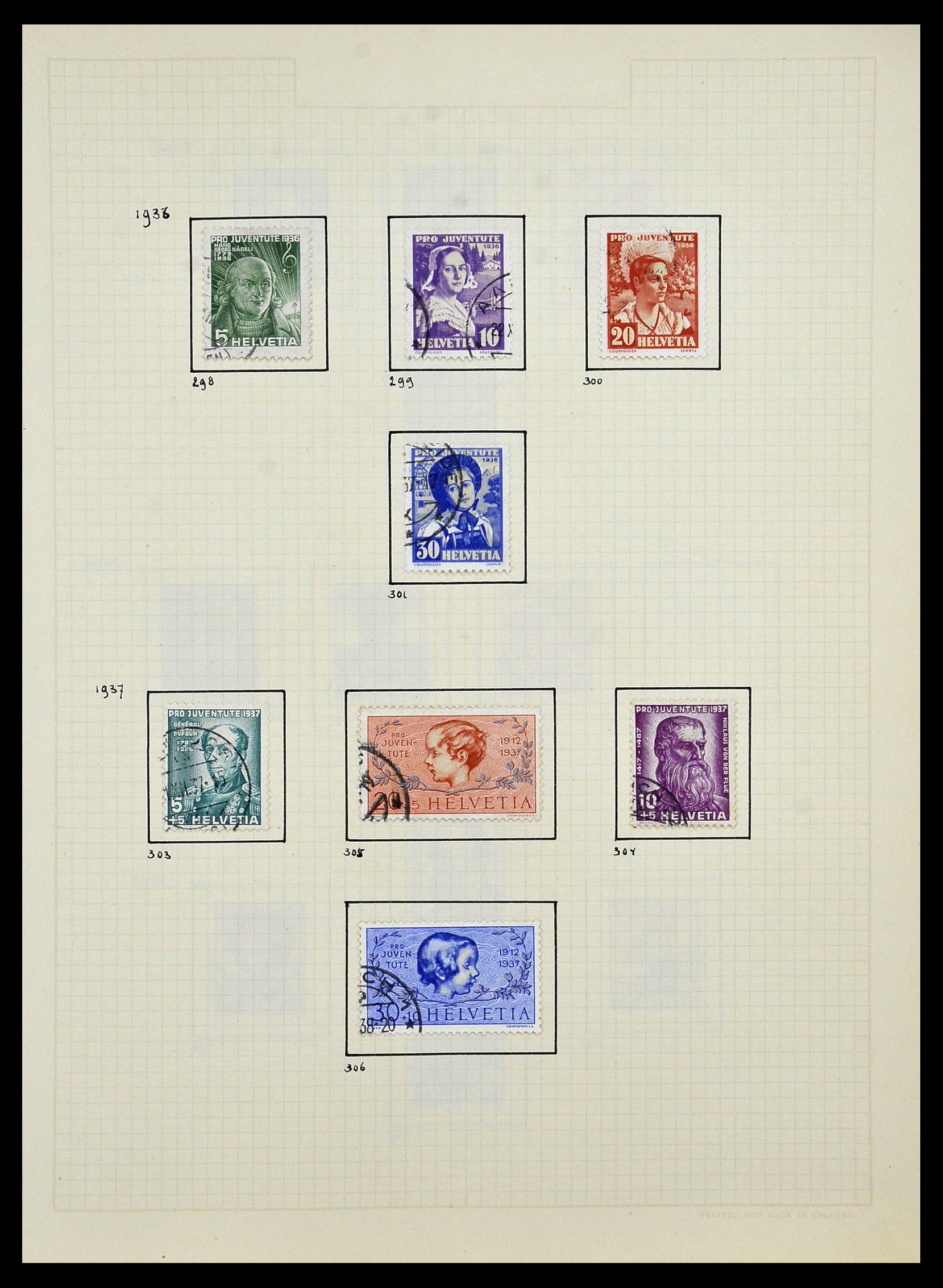 34038 022 - Postzegelverzameling 34038 Zwitserland 1854-1973.
