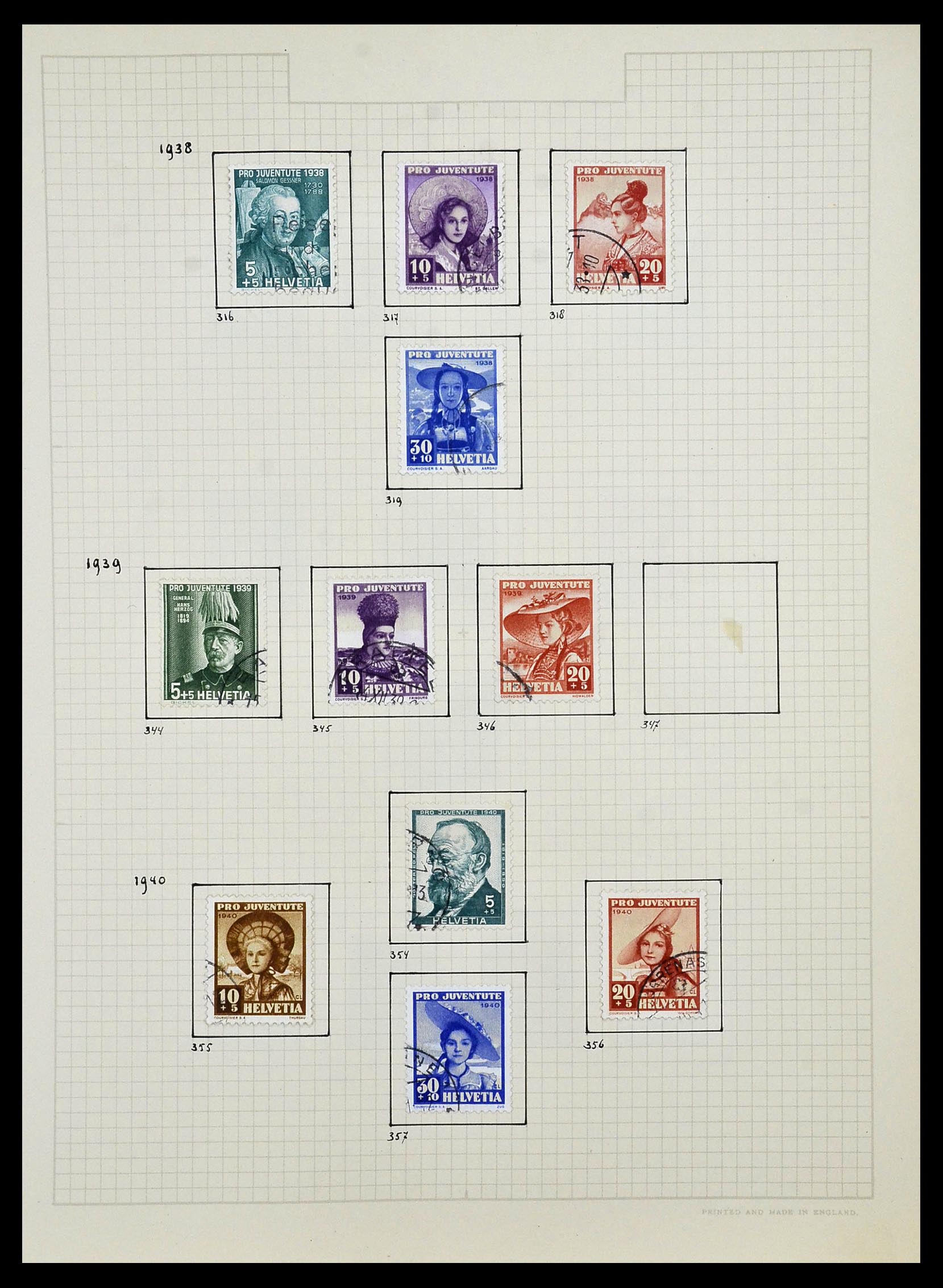 34038 023 - Postzegelverzameling 34038 Zwitserland 1854-1973.