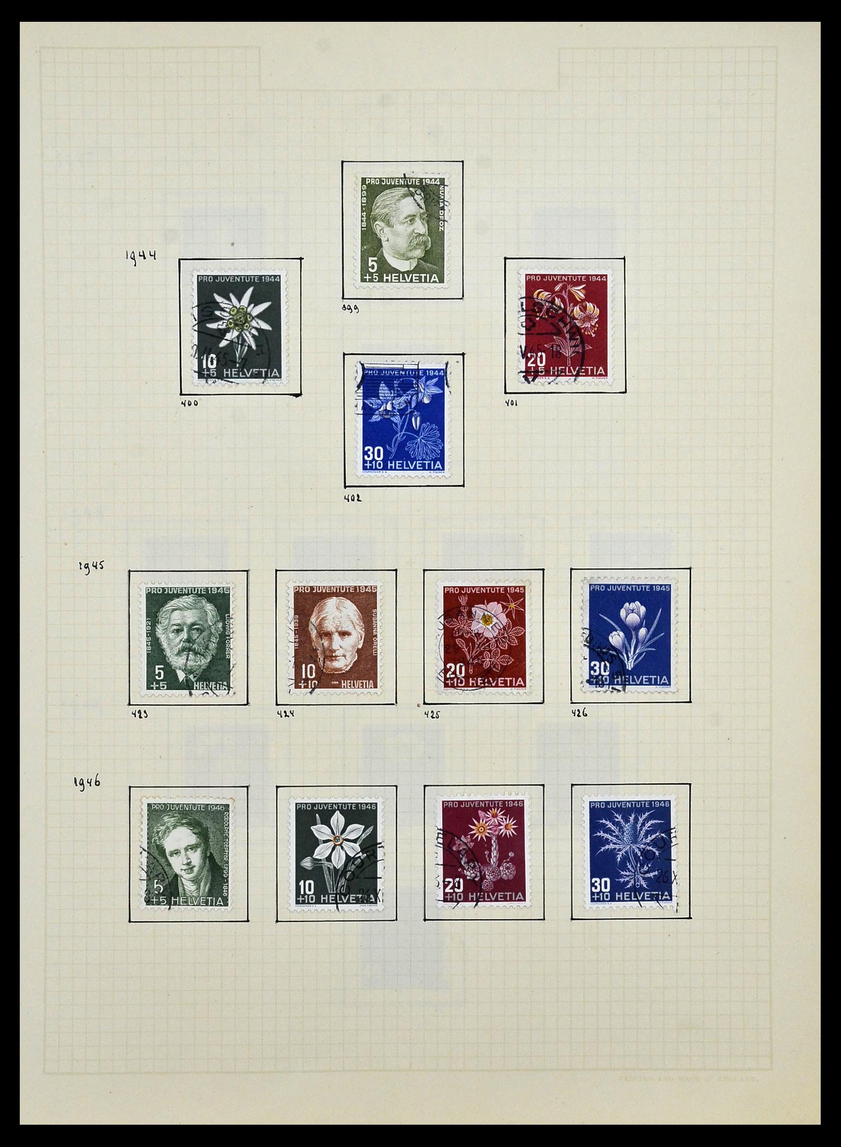 34038 025 - Postzegelverzameling 34038 Zwitserland 1854-1973.
