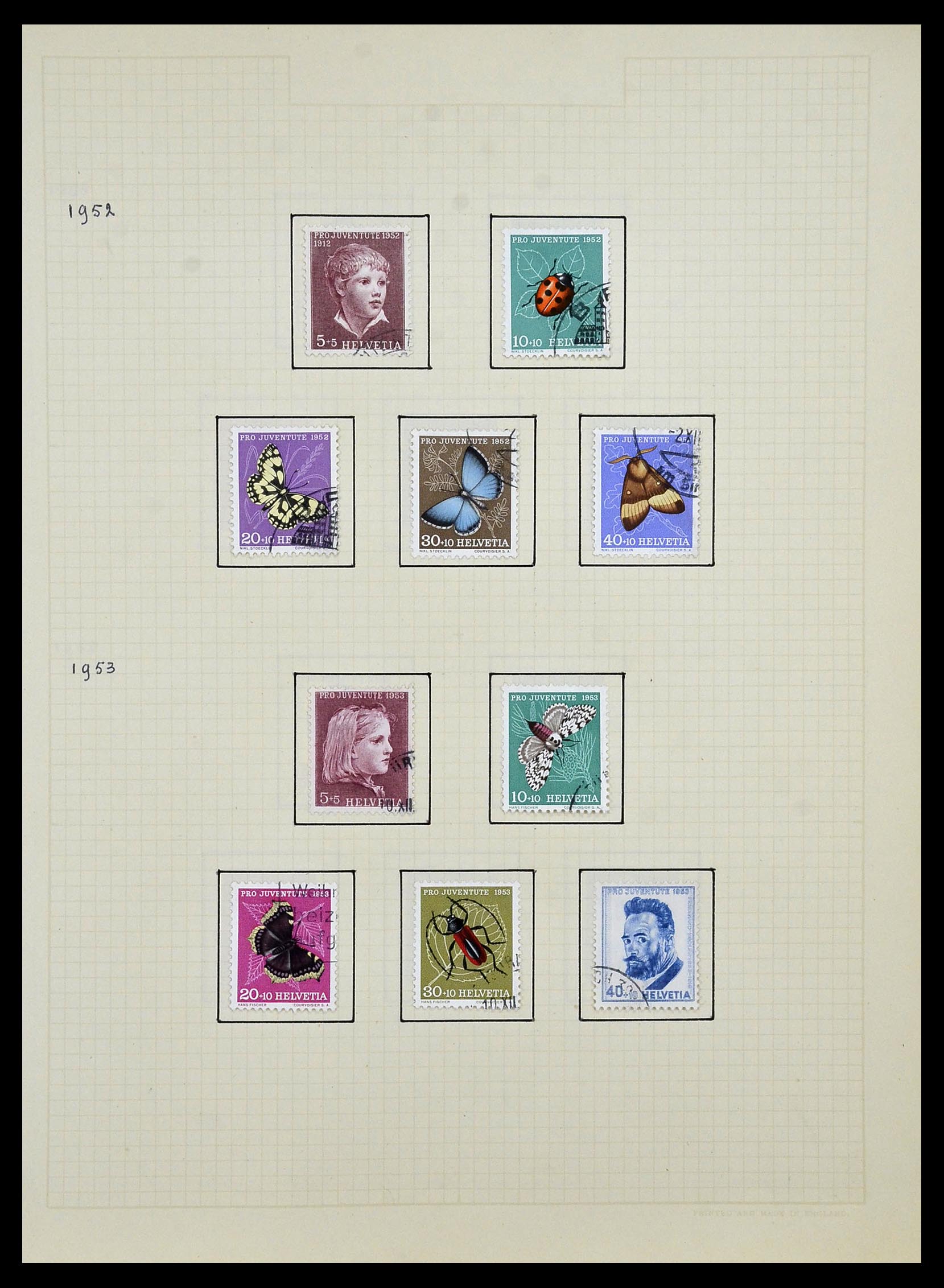 34038 028 - Postzegelverzameling 34038 Zwitserland 1854-1973.