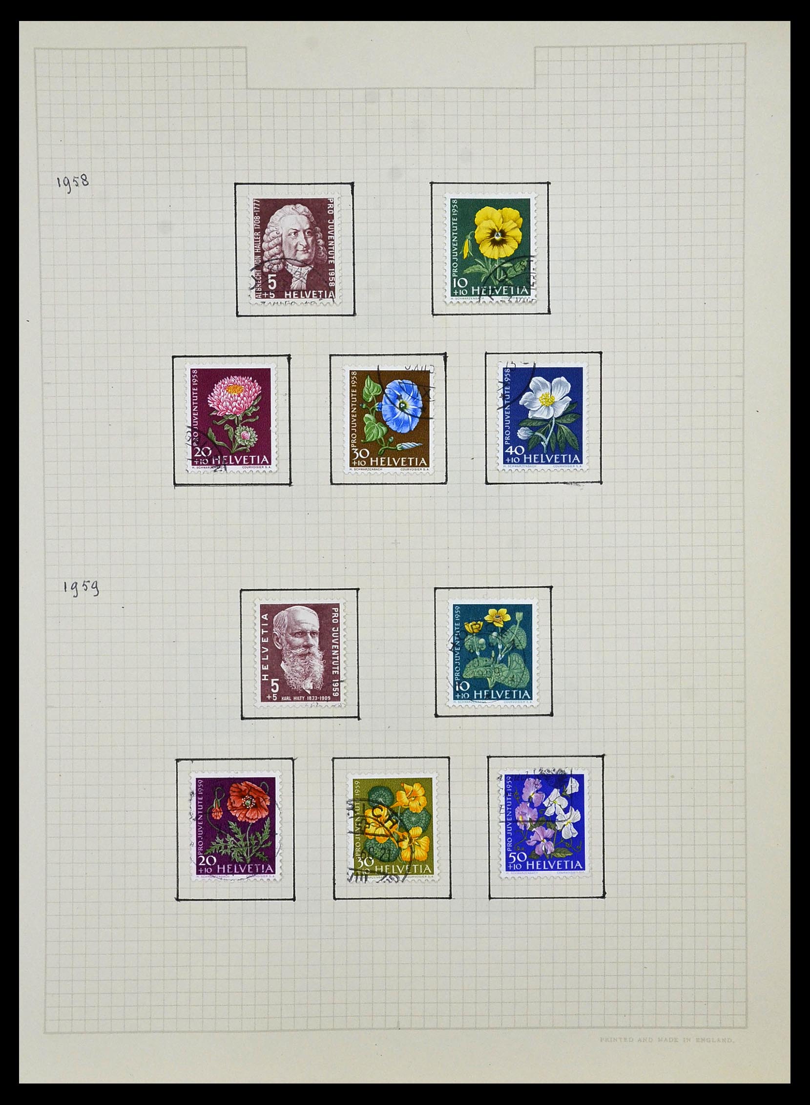 34038 031 - Postzegelverzameling 34038 Zwitserland 1854-1973.