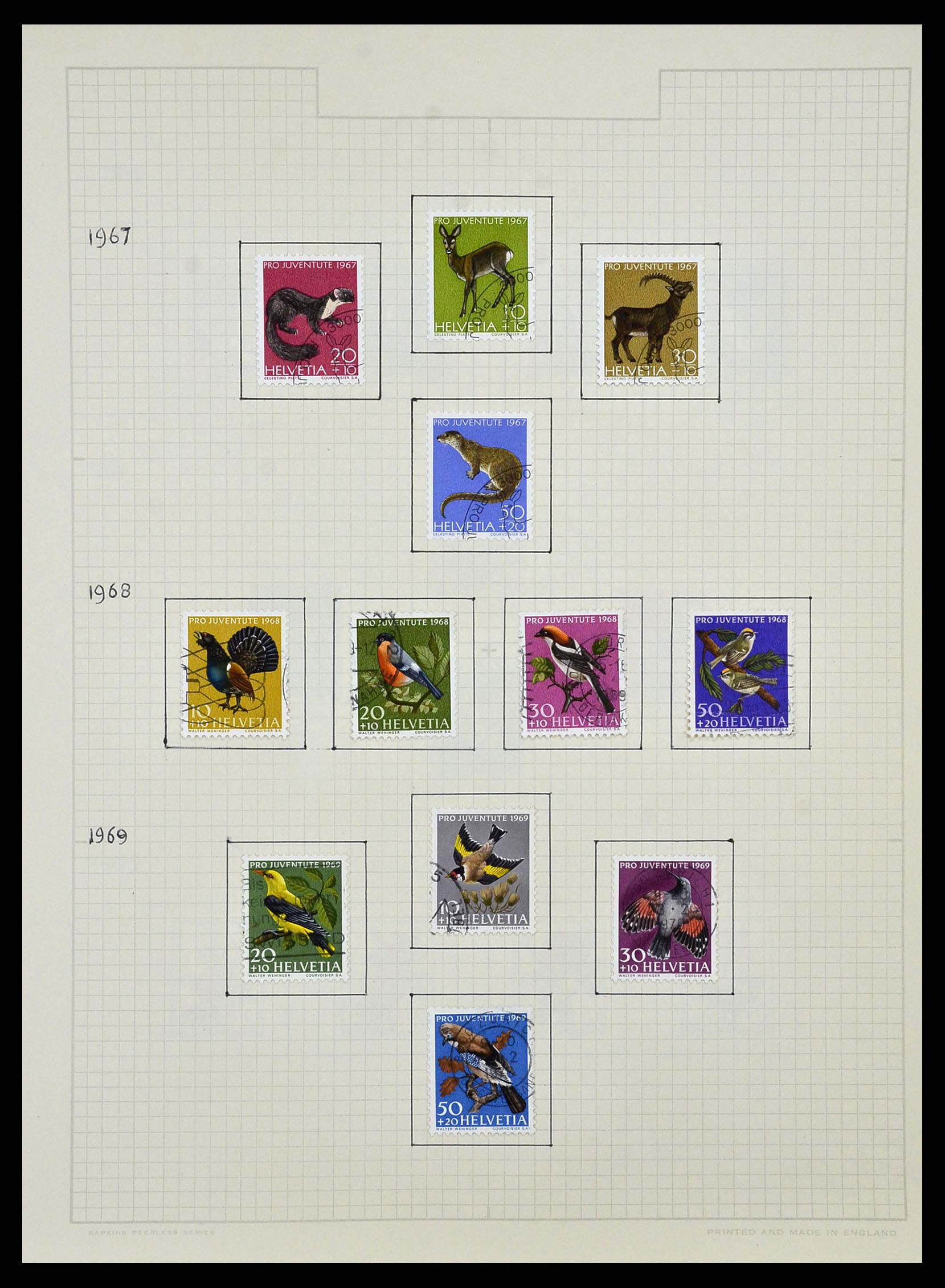 34038 035 - Postzegelverzameling 34038 Zwitserland 1854-1973.