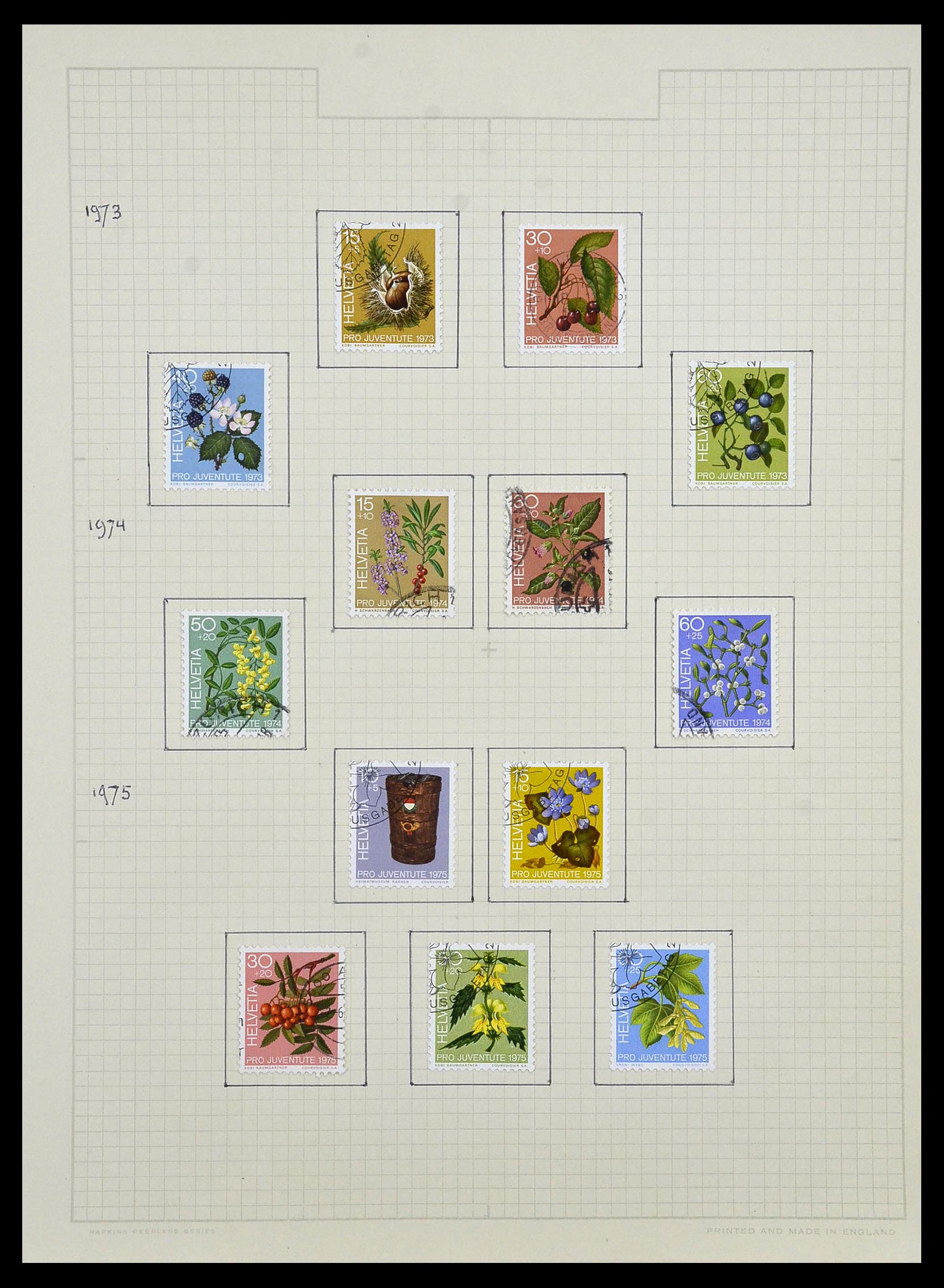 34038 037 - Postzegelverzameling 34038 Zwitserland 1854-1973.