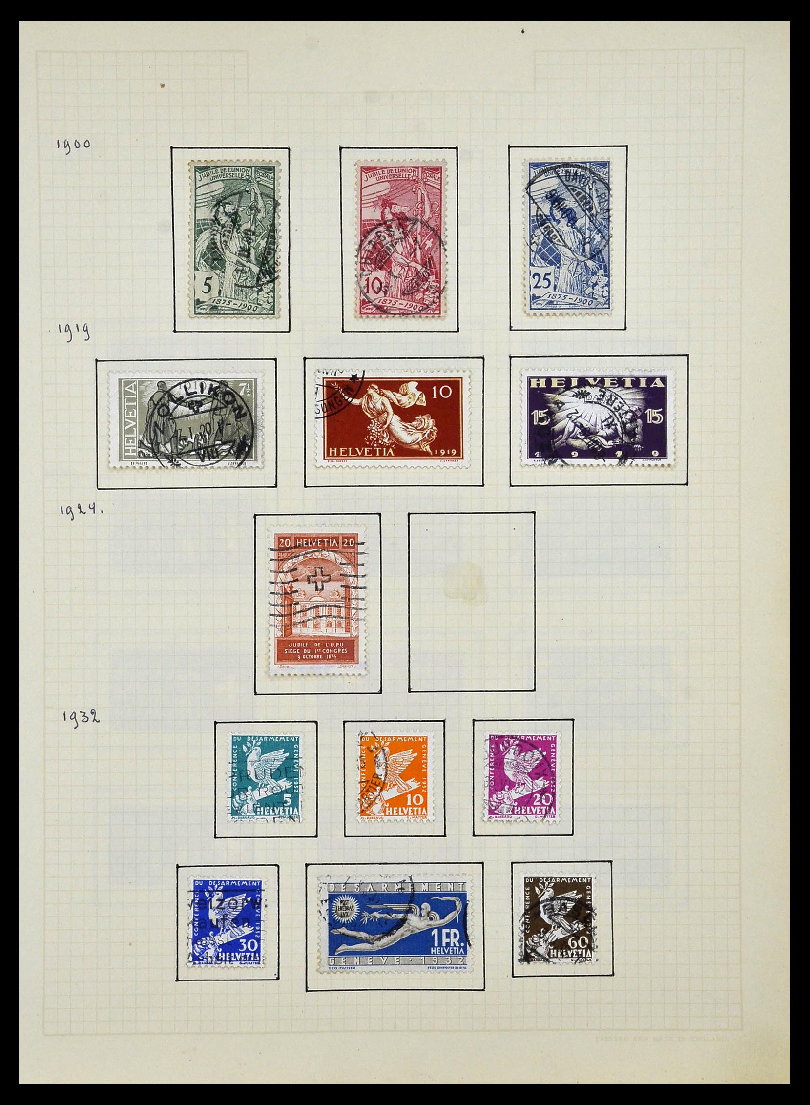 34038 038 - Postzegelverzameling 34038 Zwitserland 1854-1973.