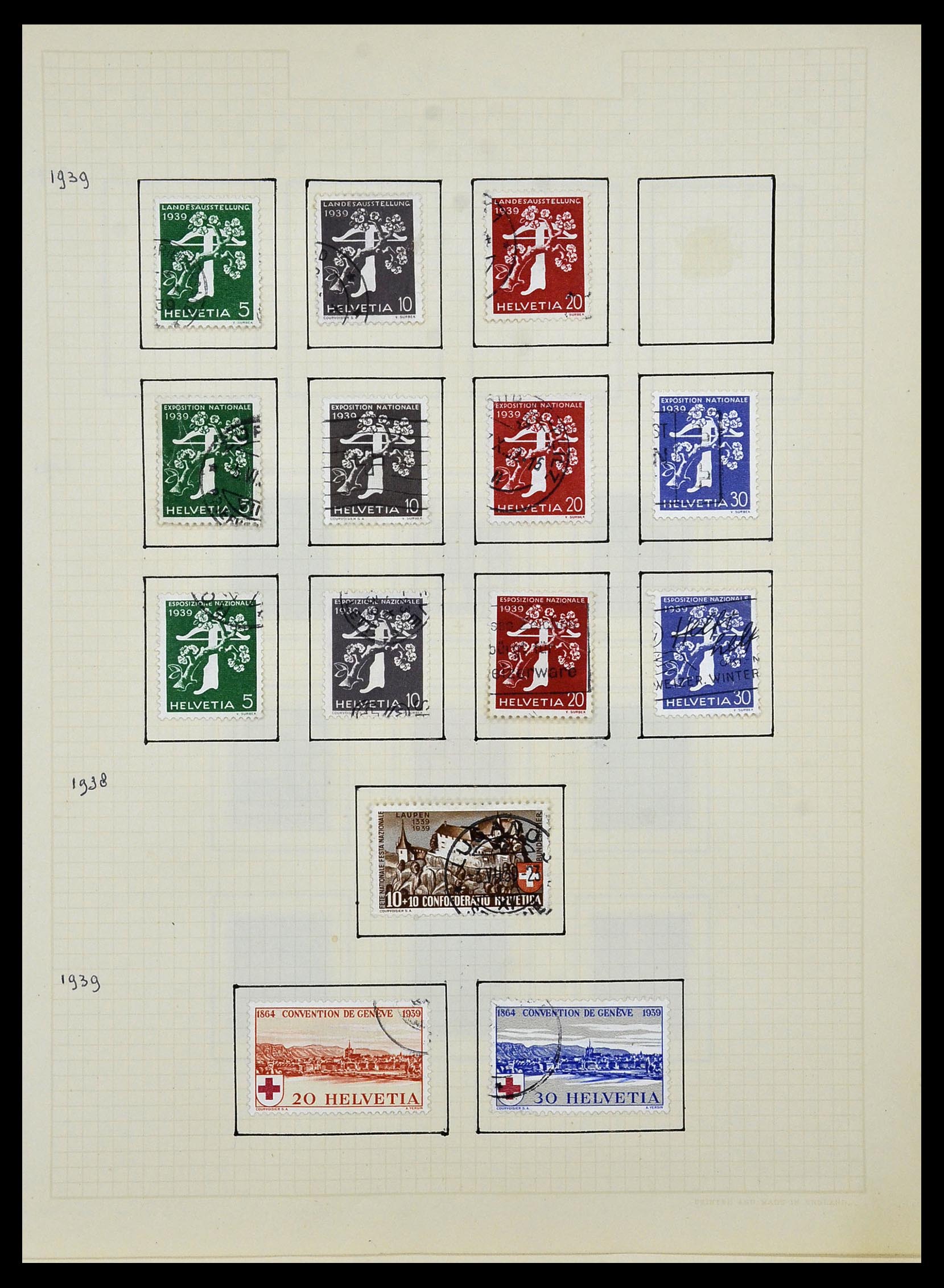 34038 040 - Postzegelverzameling 34038 Zwitserland 1854-1973.