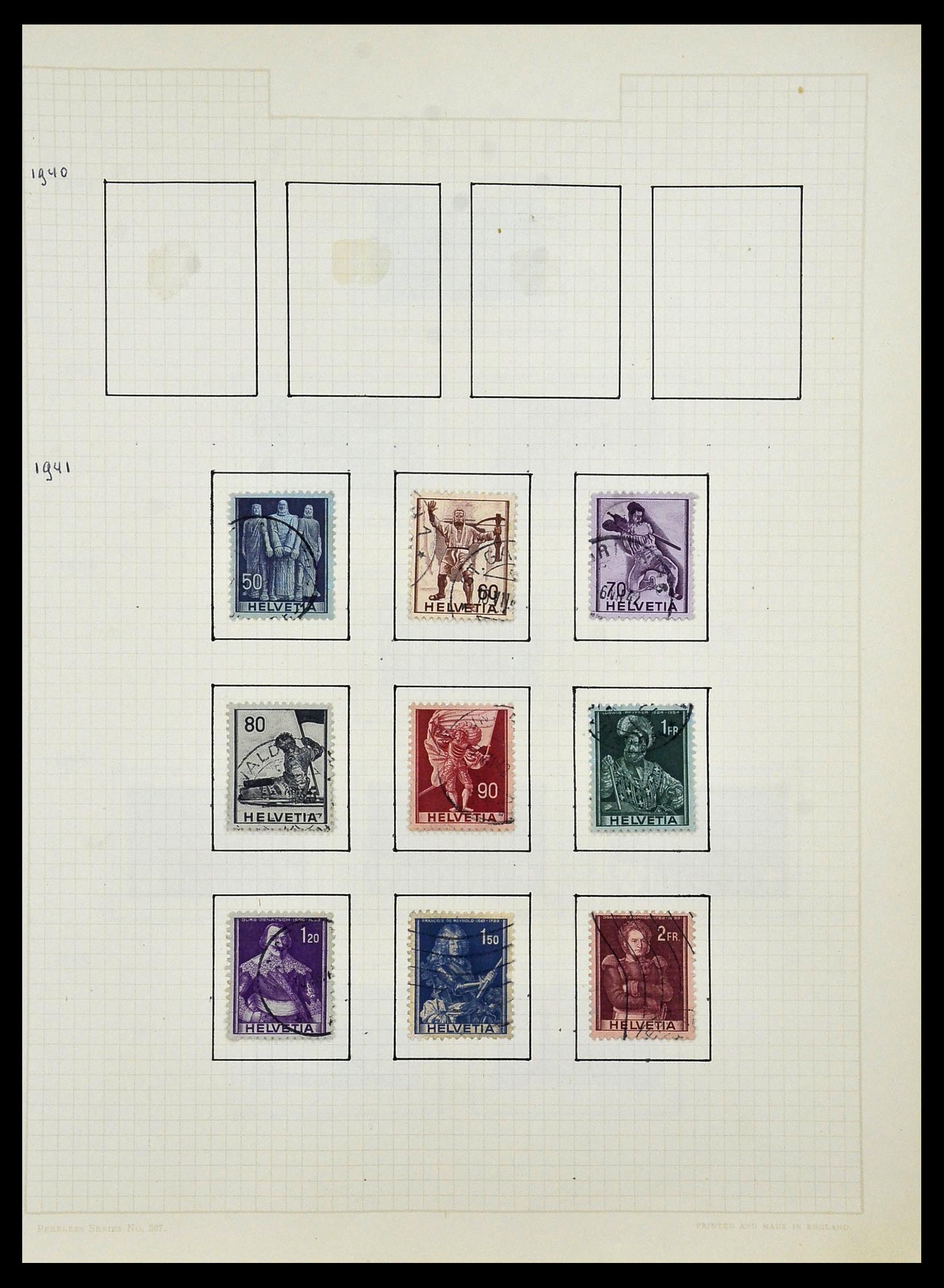 34038 041 - Postzegelverzameling 34038 Zwitserland 1854-1973.