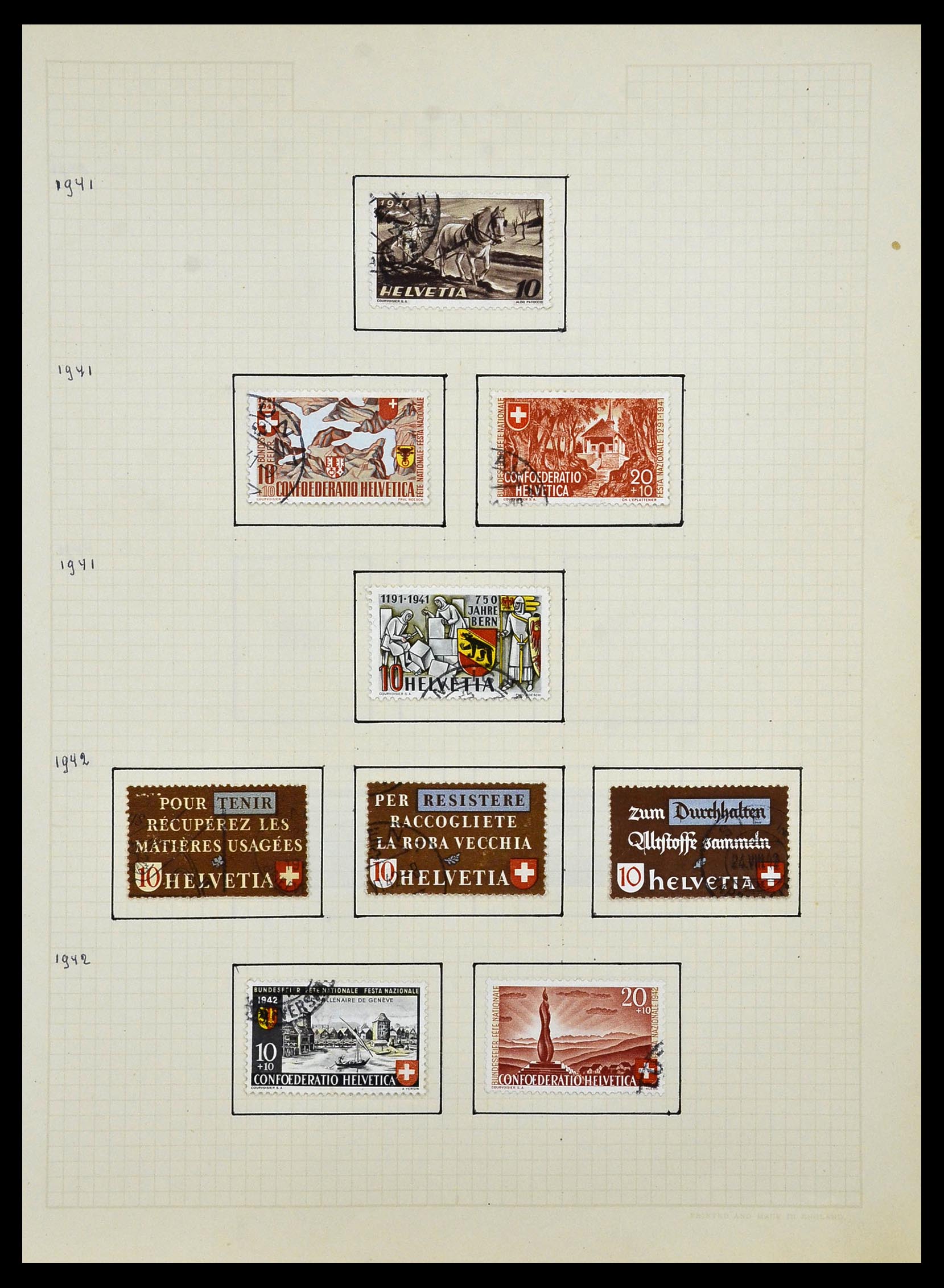 34038 042 - Postzegelverzameling 34038 Zwitserland 1854-1973.
