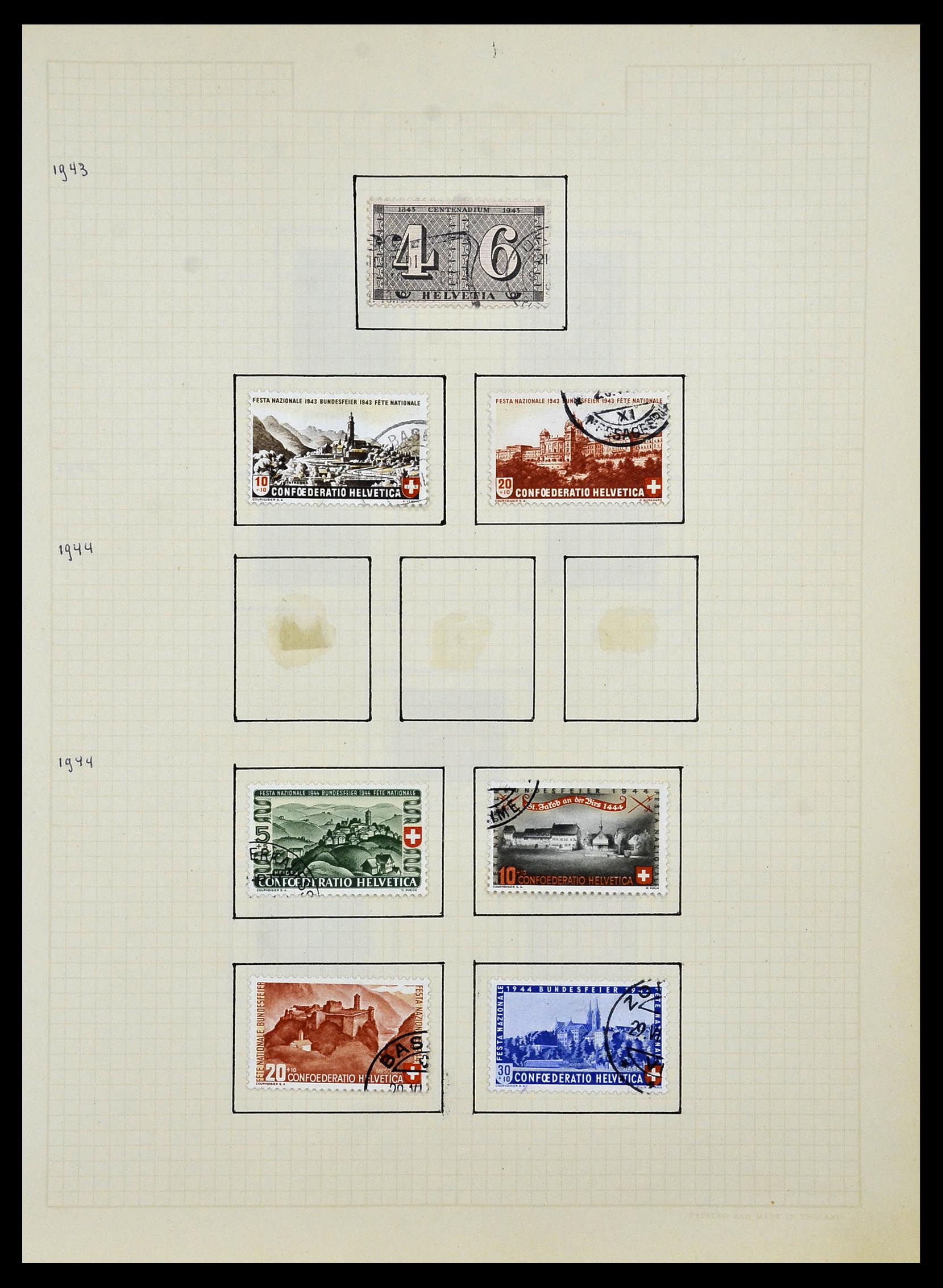 34038 043 - Postzegelverzameling 34038 Zwitserland 1854-1973.