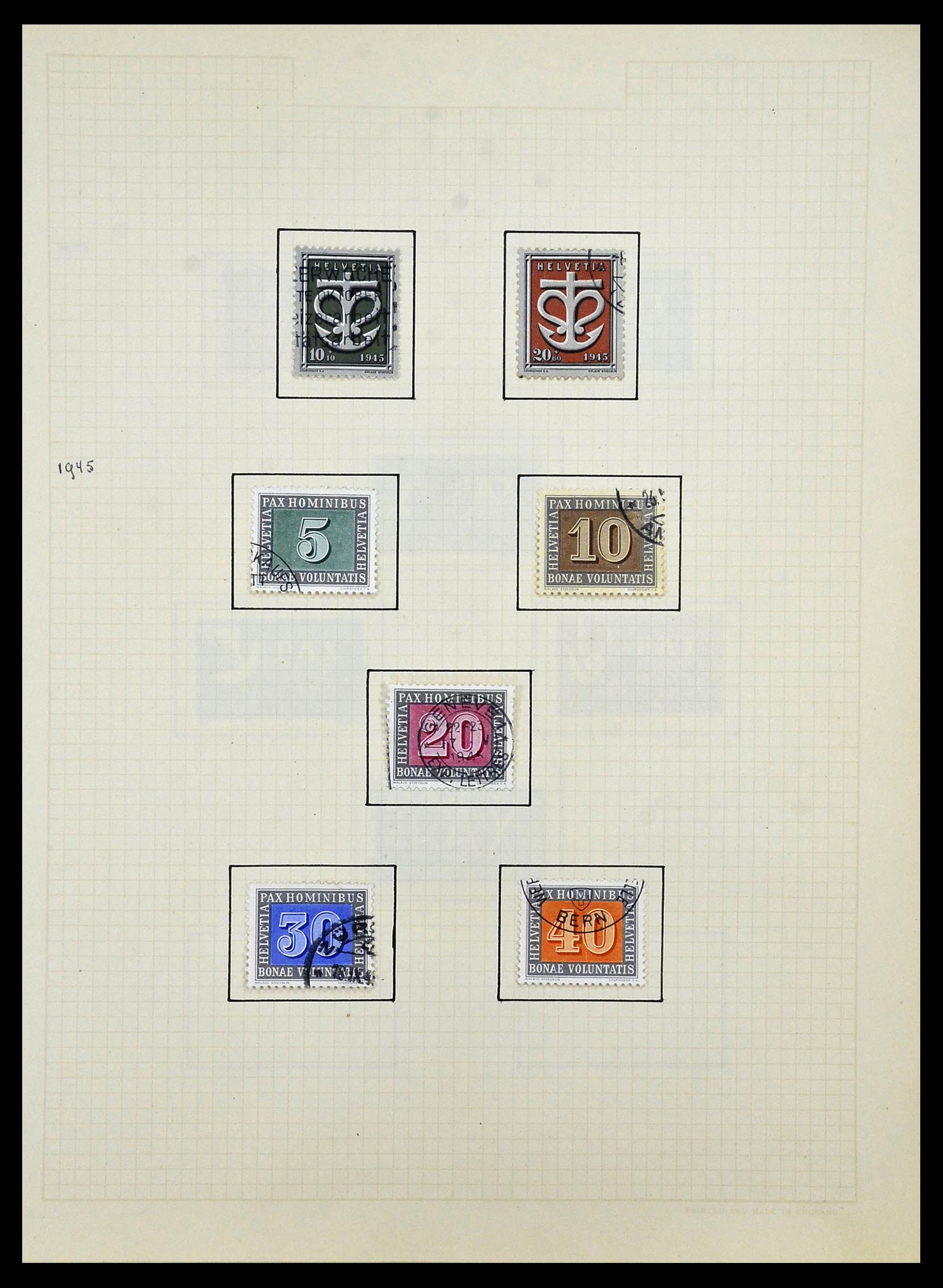 34038 044 - Postzegelverzameling 34038 Zwitserland 1854-1973.